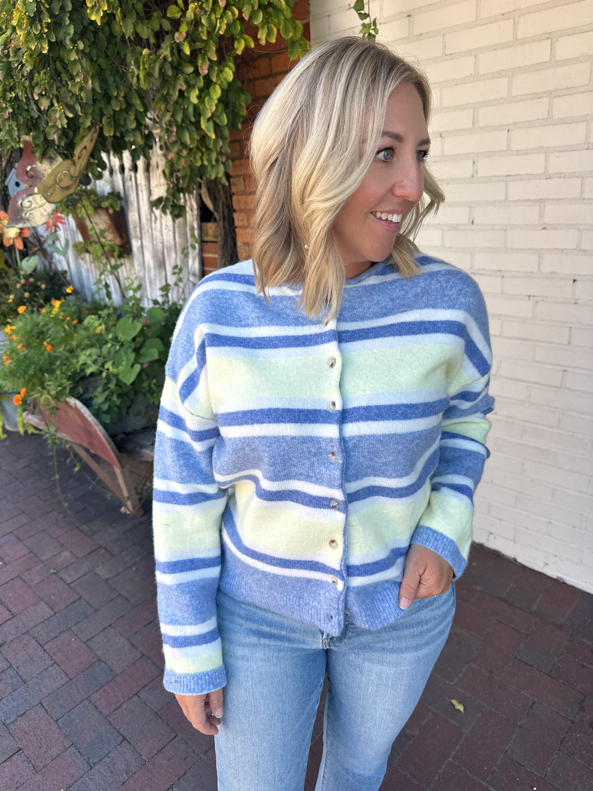 Sunny Side Button Down Cardigan Sweater