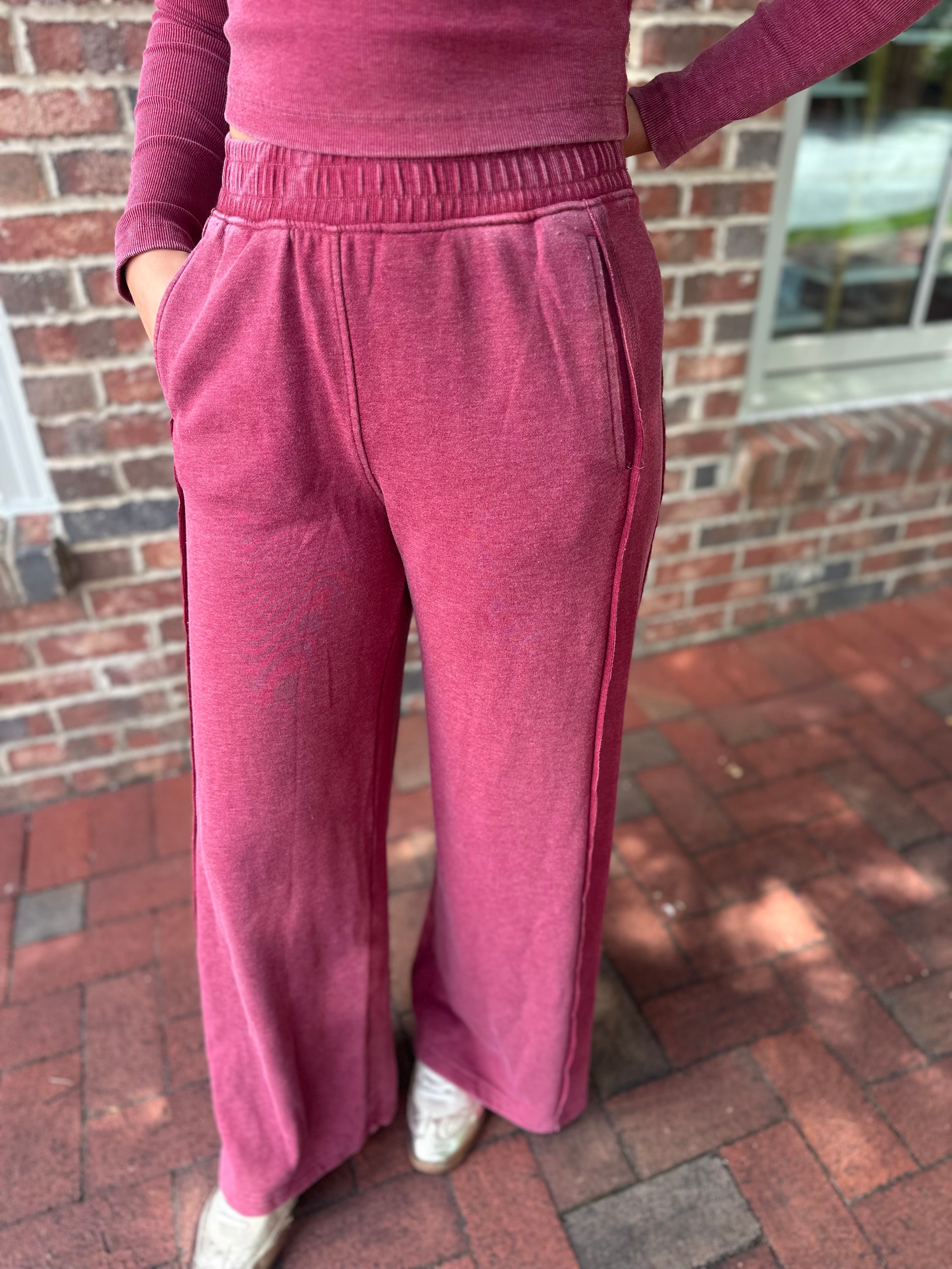 Leaves Are Changing Crimson Long Sleeve Set