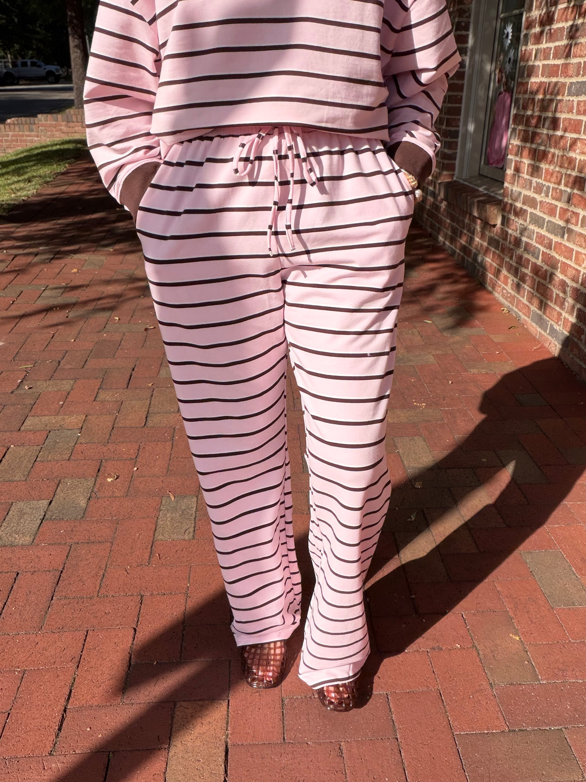 Cocoa Blush Striped Lounge Pants