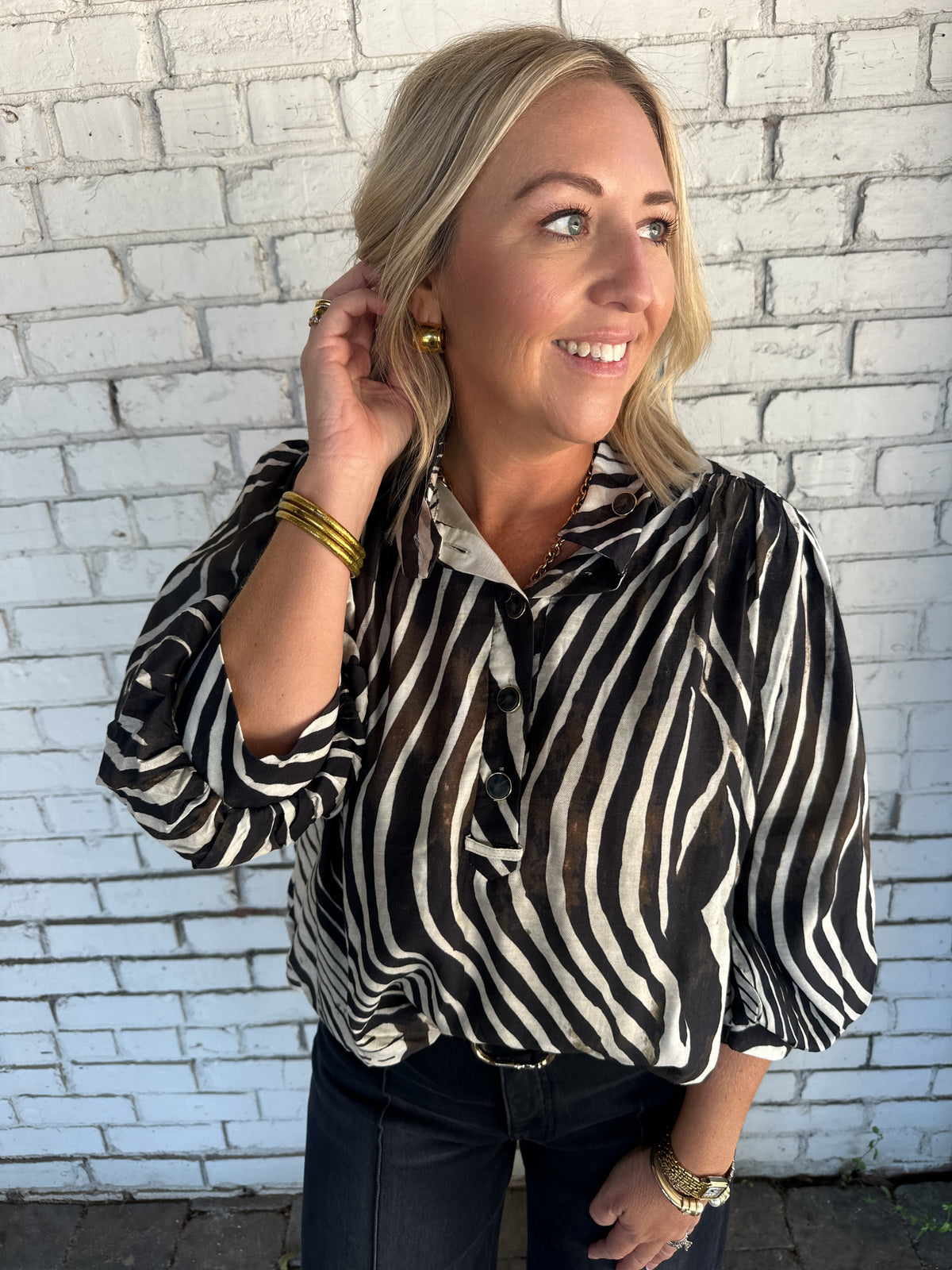 Calling For You Animal Print Blouse