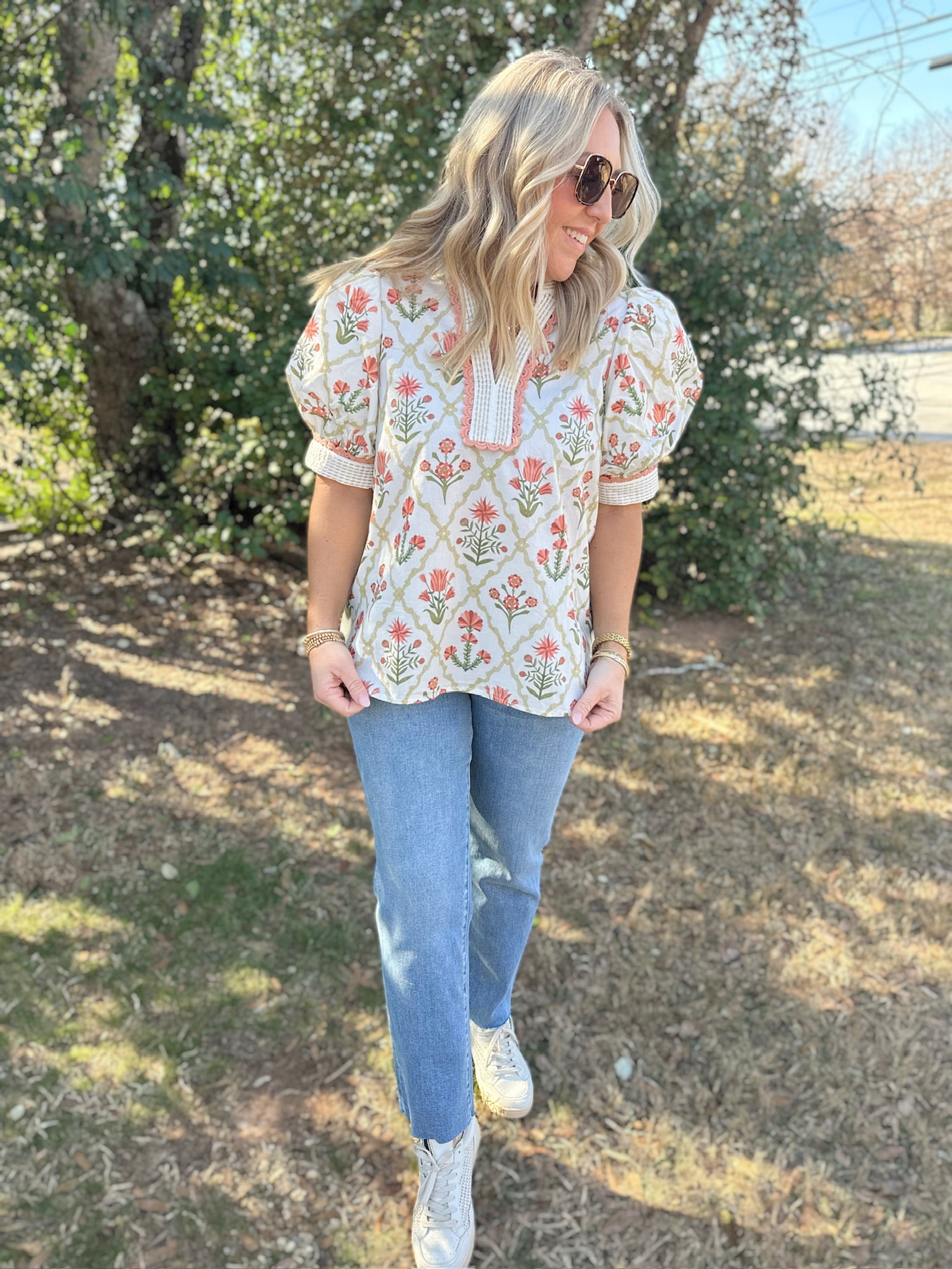 No One Like You Floral Puff Sleeve Top