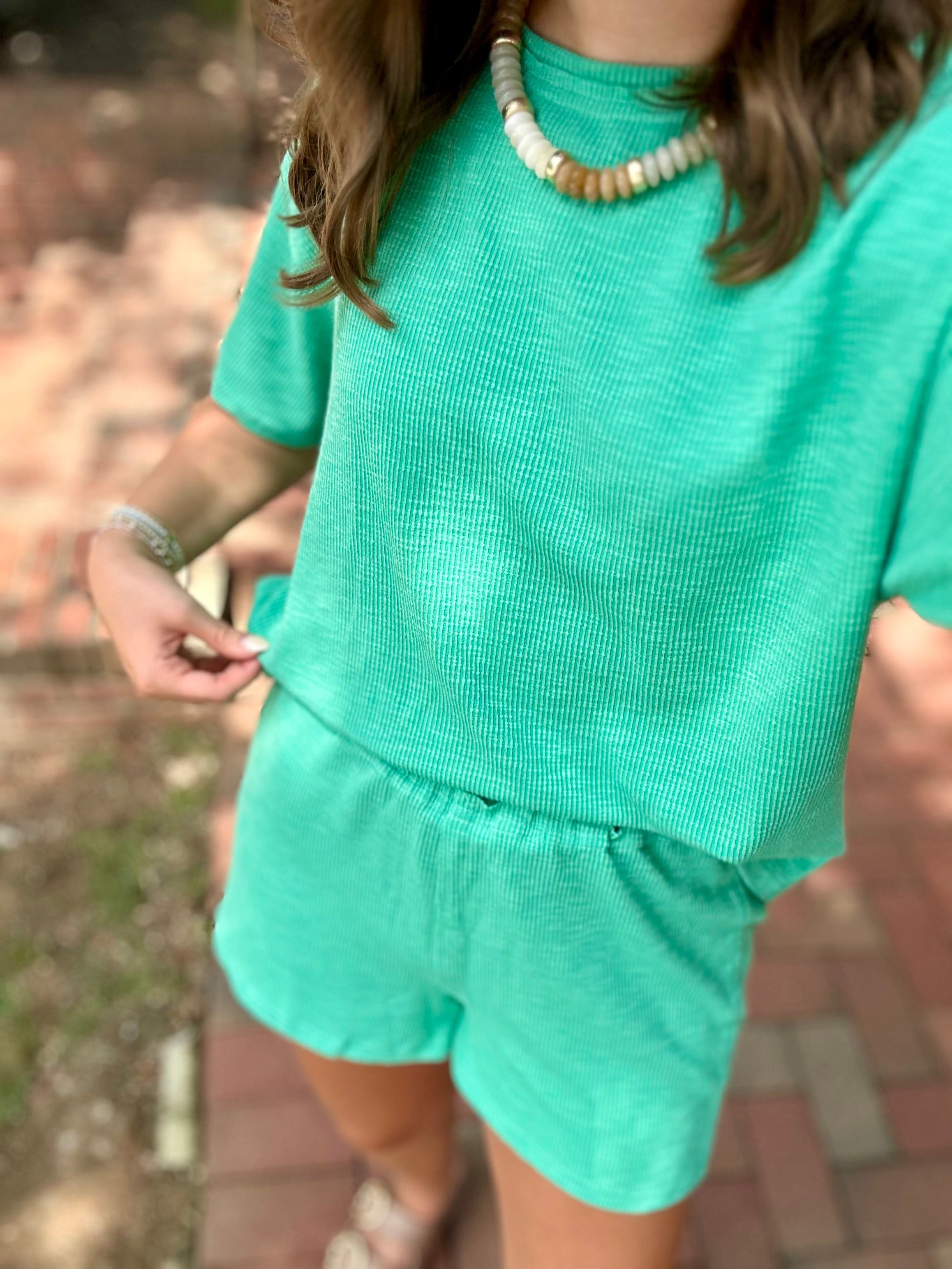 Take it Easy Ribbed Two Piece Set