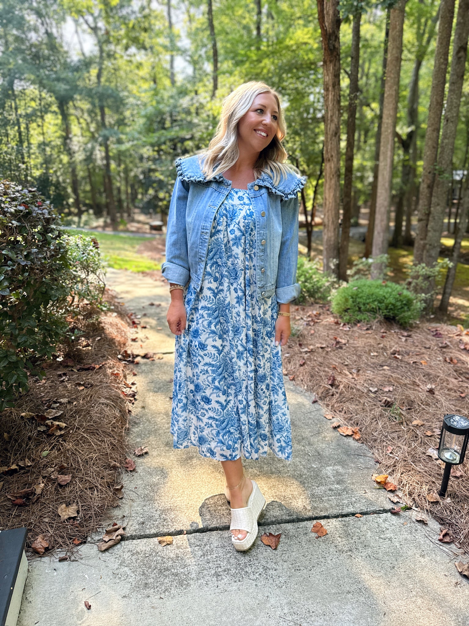 Never Met Anyone Like You Blue and White Maxi