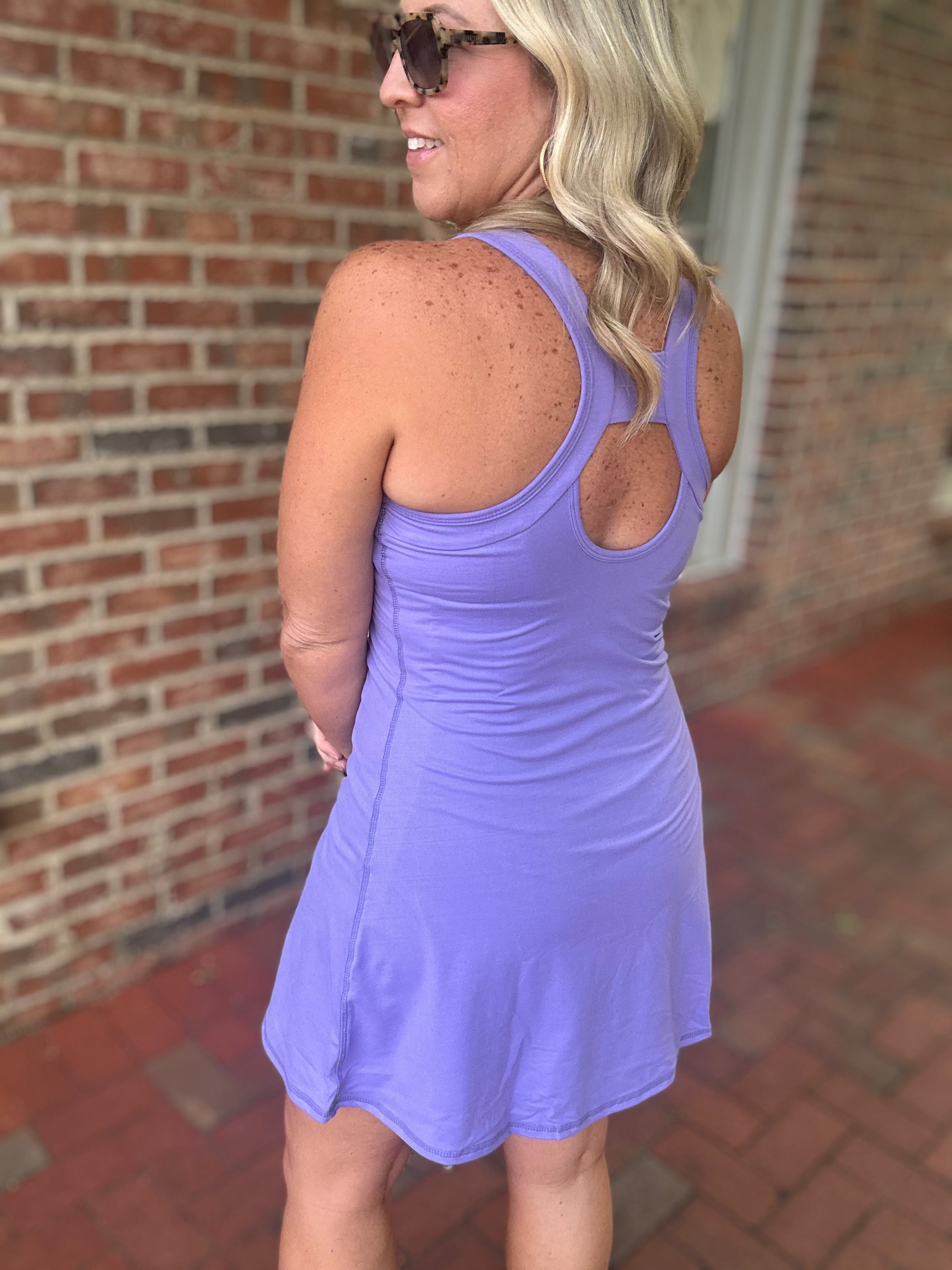 Lavender Dream Butter Yoga Active Romper Dress