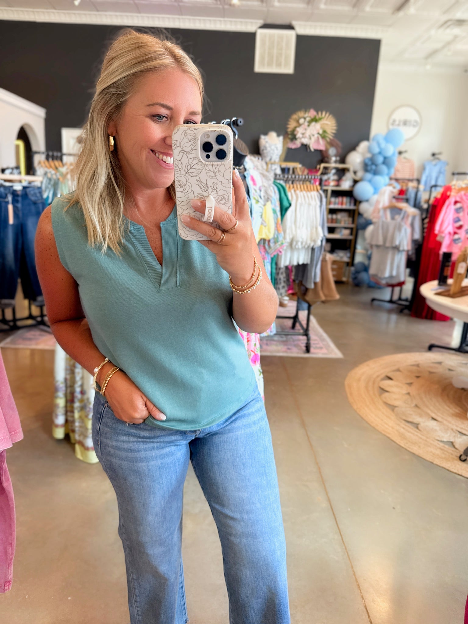 It’s the Cozy Summer Short Sleeve Top in Pistachio