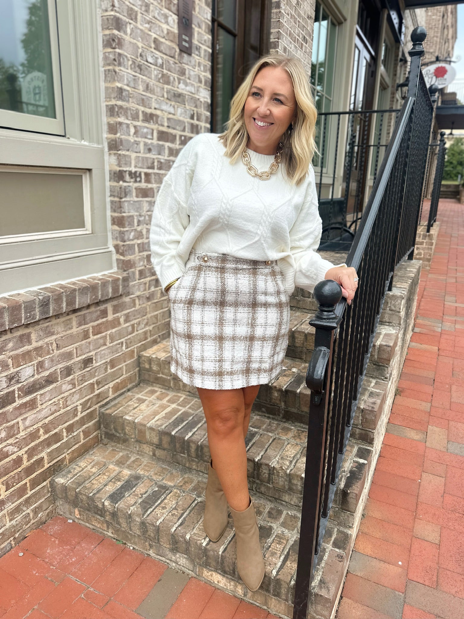 Dreams of Plaid Skirt with Pockets