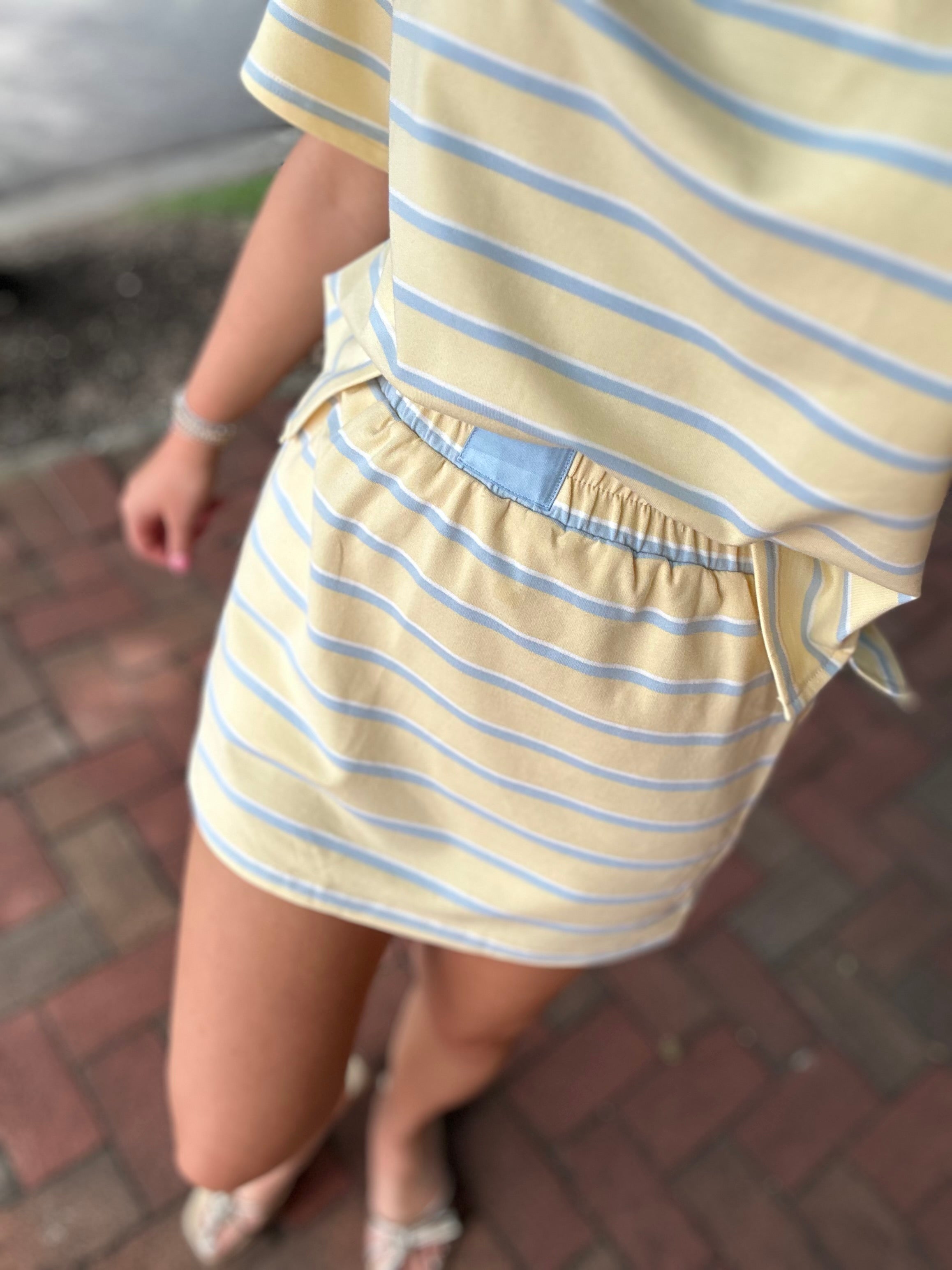 Vacay Lounge Striped Two Piece Set