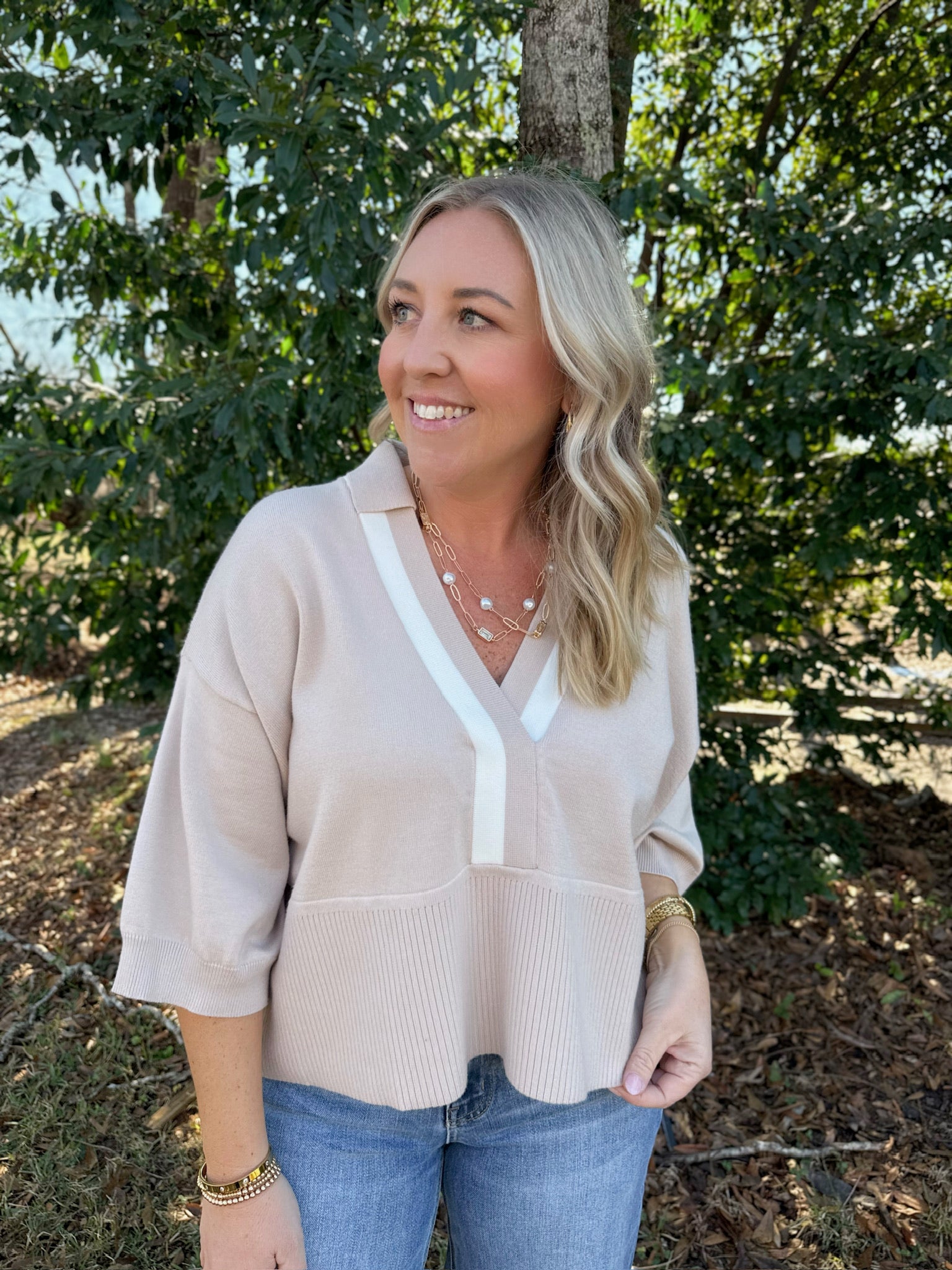 Better With You Collared Sweater