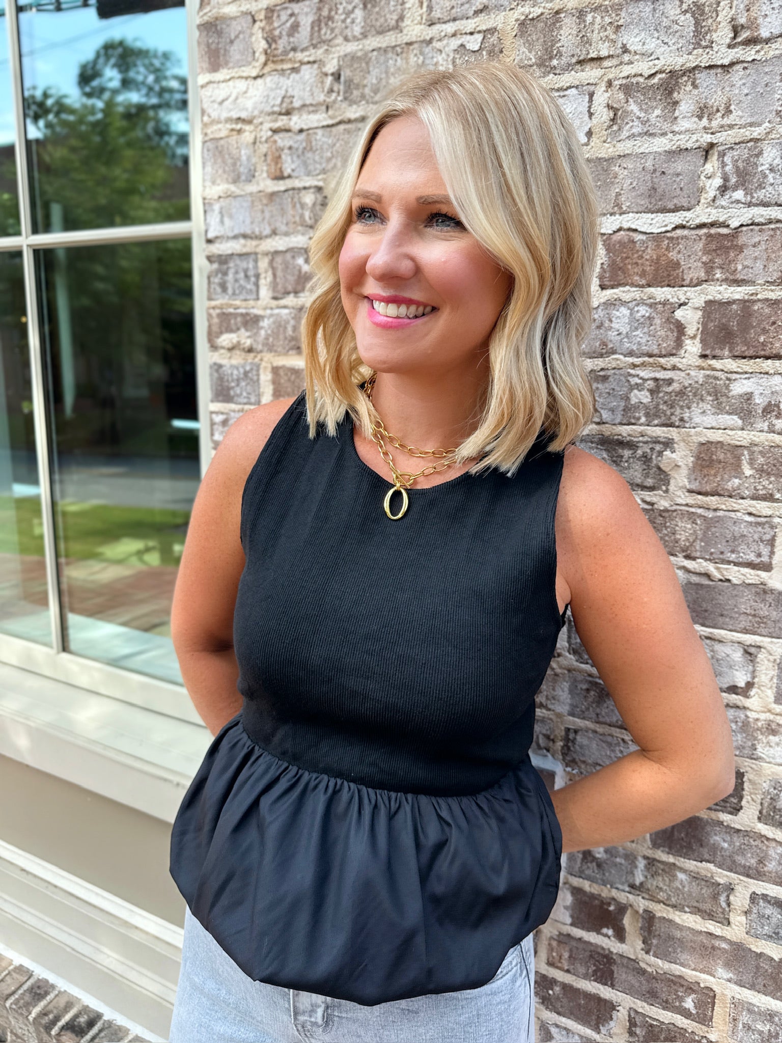 Finding the Perfect Bubble Tank Top in Black