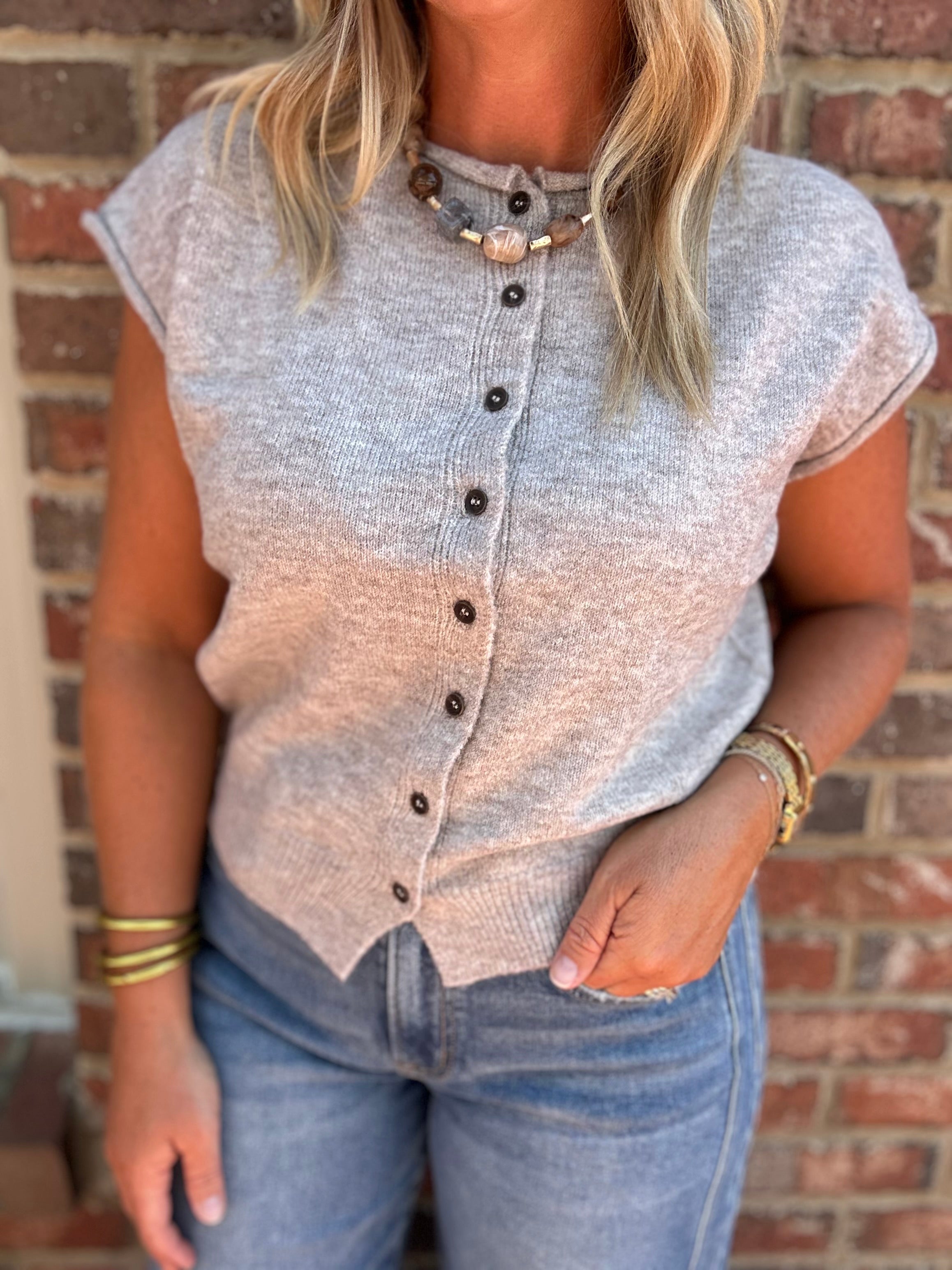 Cozy Caroline Cardigan in Taupe