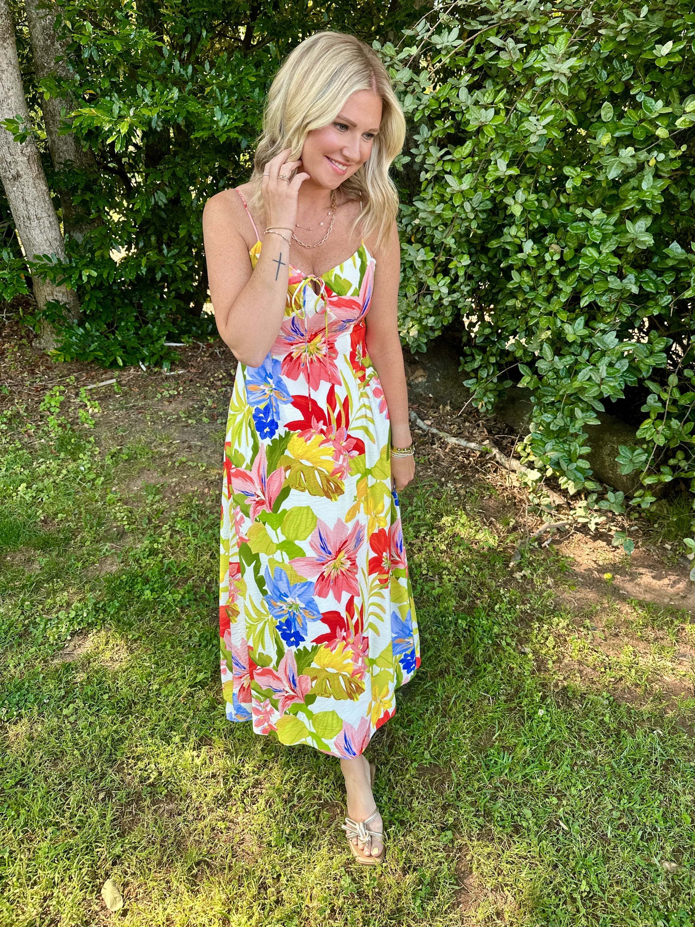 Between Us Floral Maxi Dress