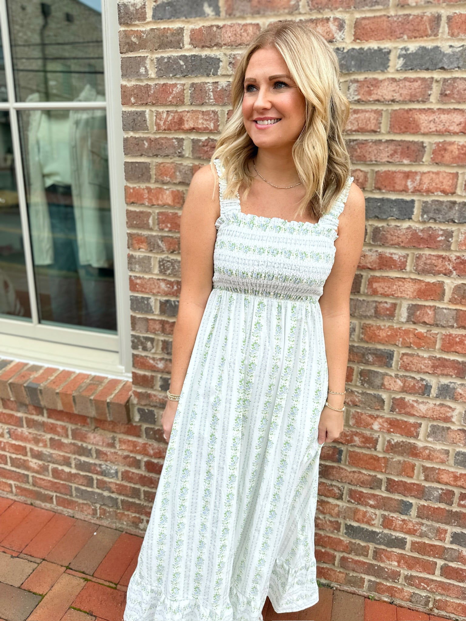 Excuse Me Floral Square Neck Maxi Dress