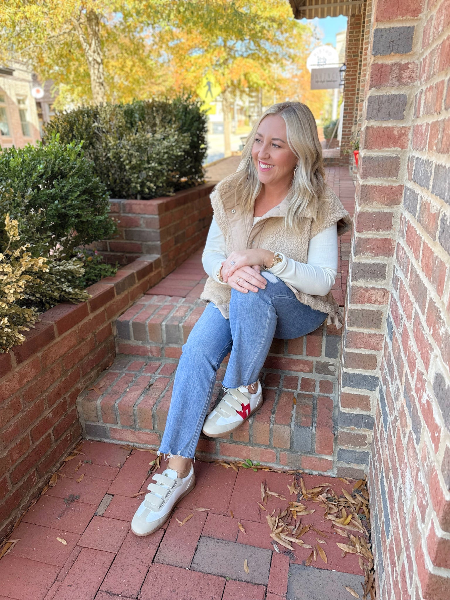 Finally Feeling Cozy Sherpa Vest Jacket With Tie-up Side Details in Beige