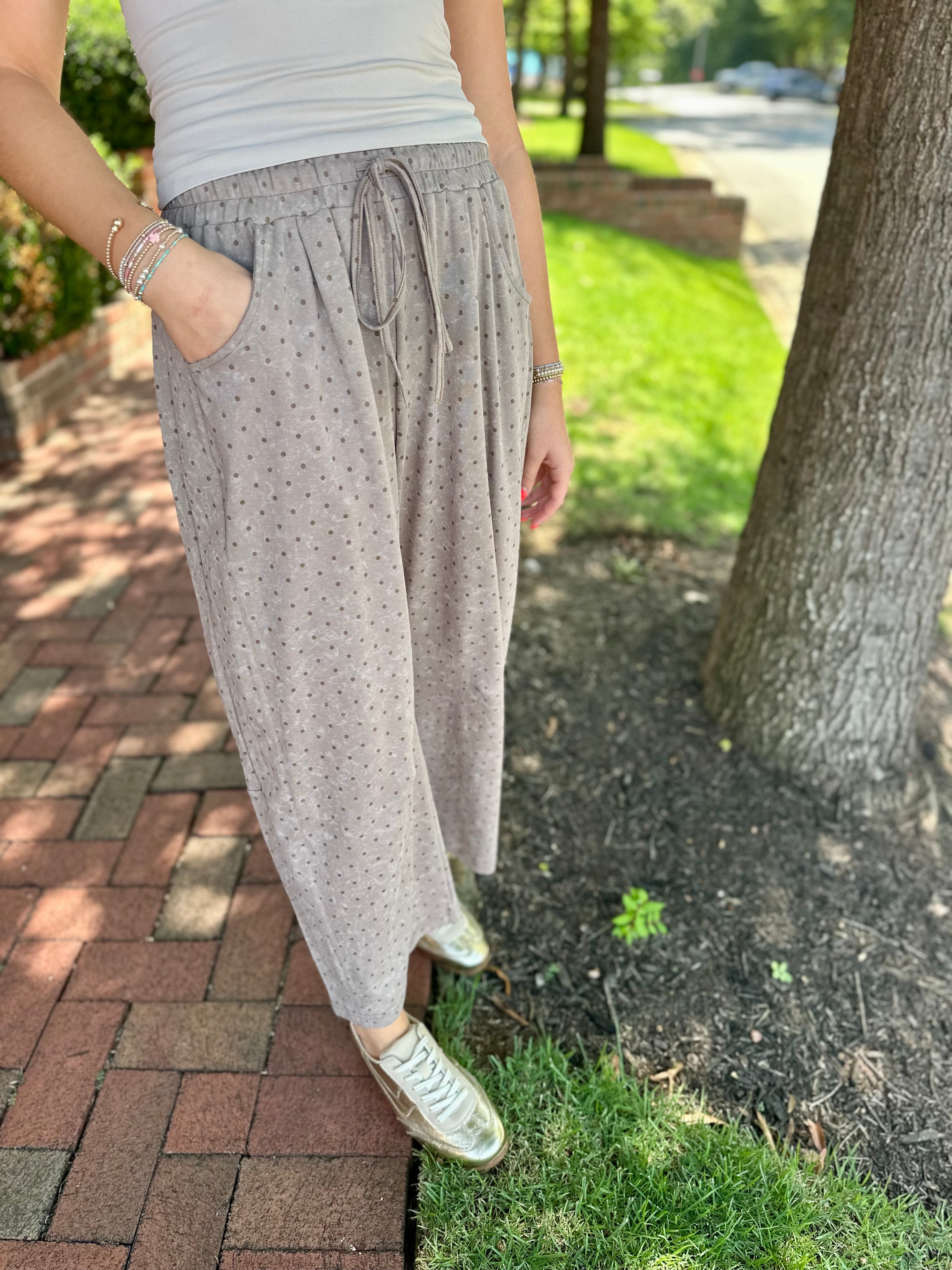 Need Someone Oversized Mineral Washed Scuba Barrel Lounge Pants