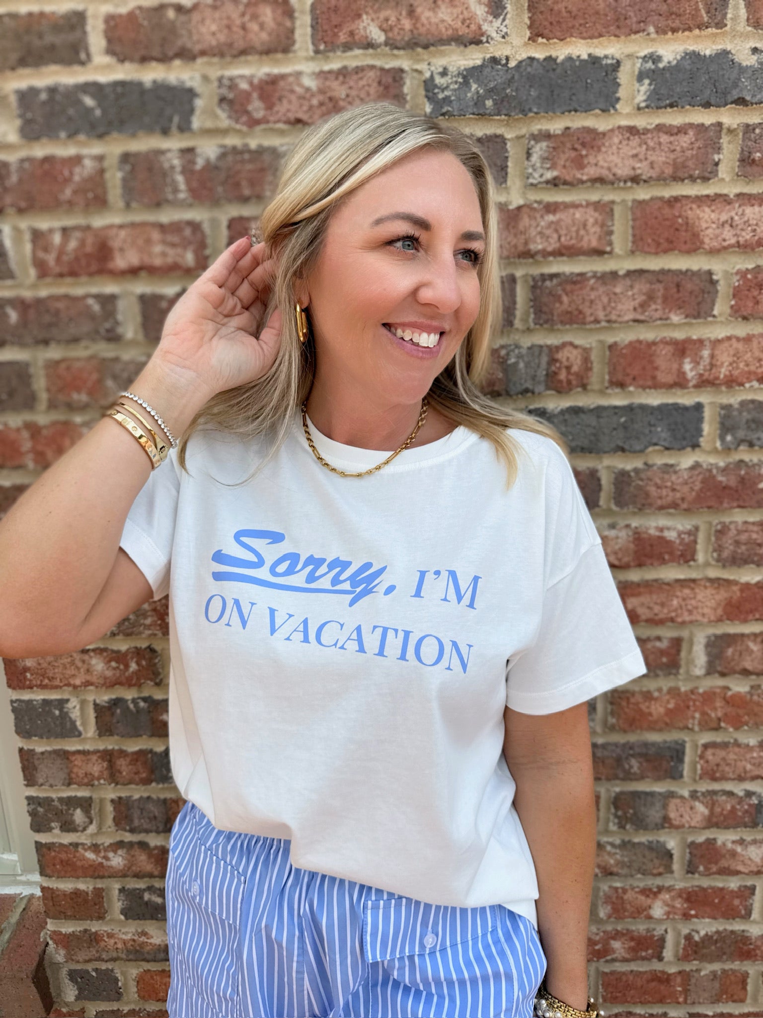 Sorry I’m on Vacation Short Sleeve Top