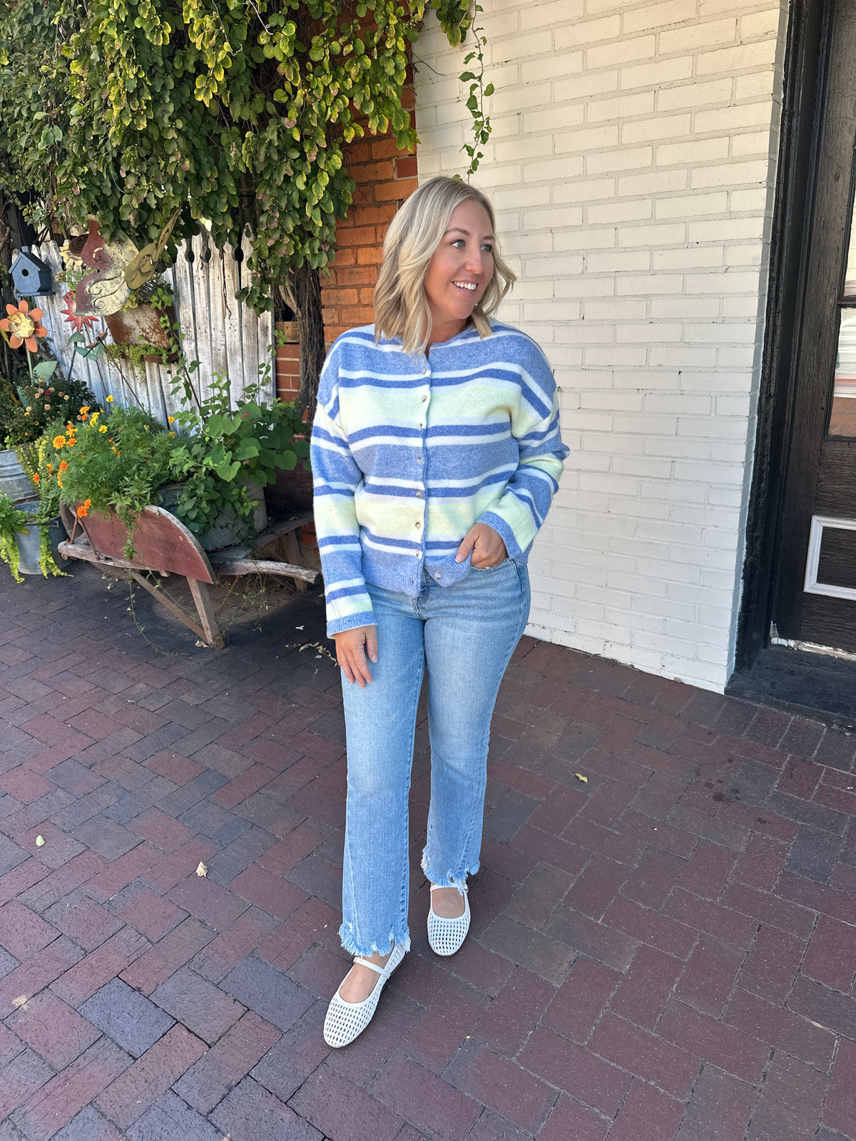 Sunny Side Button Down Cardigan Sweater