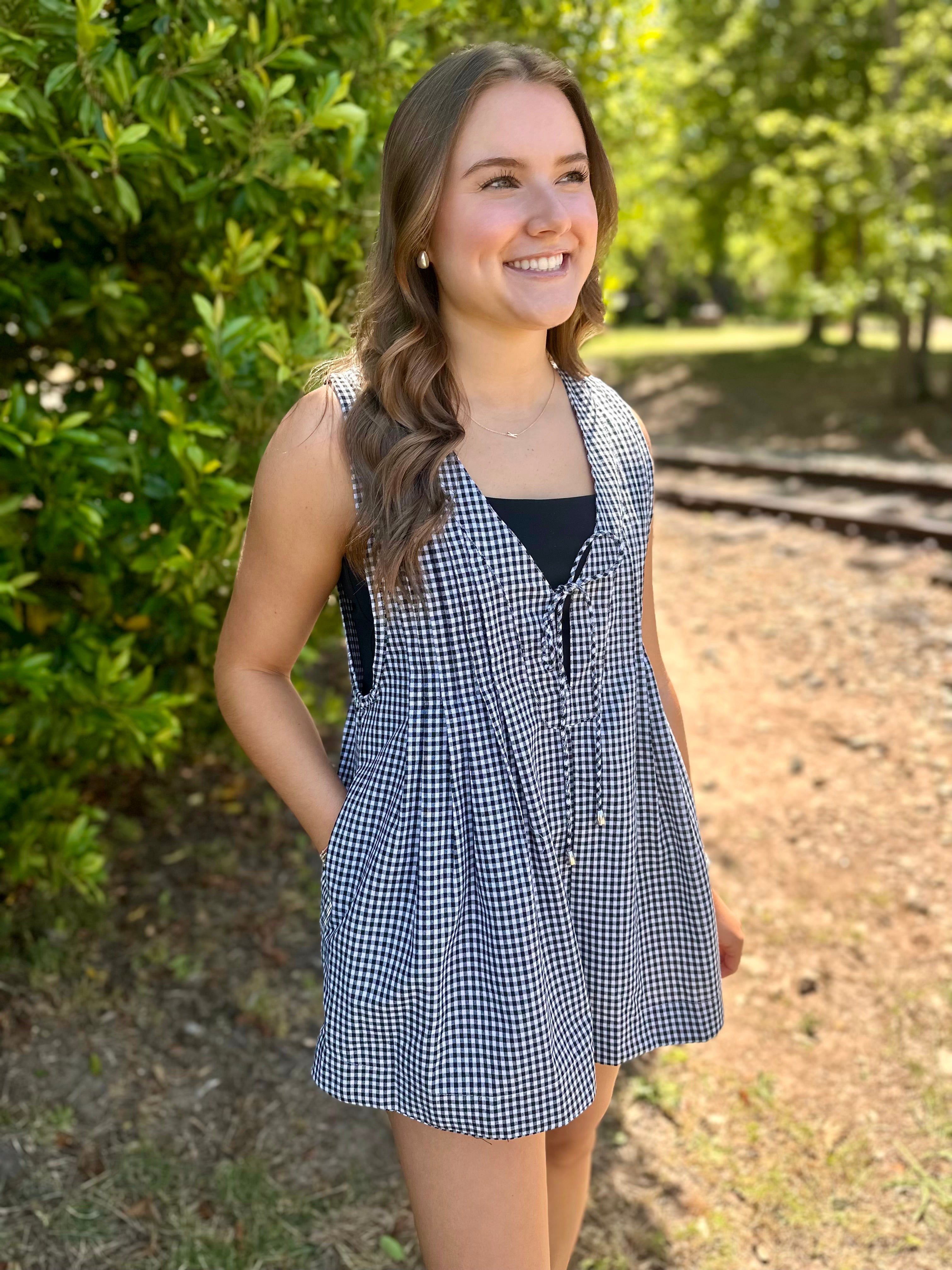 A Song In My Soul Gingham Romper
