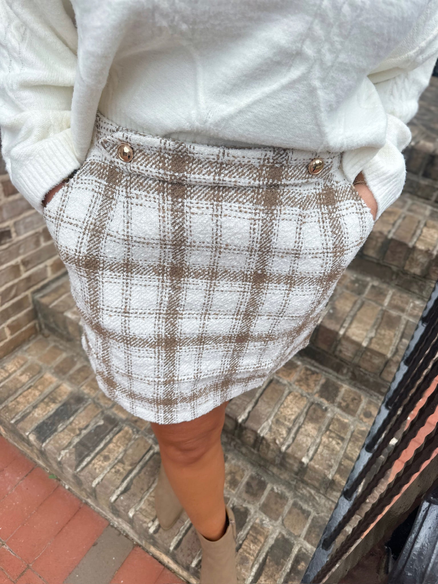 Dreams of Plaid Skirt with Pockets