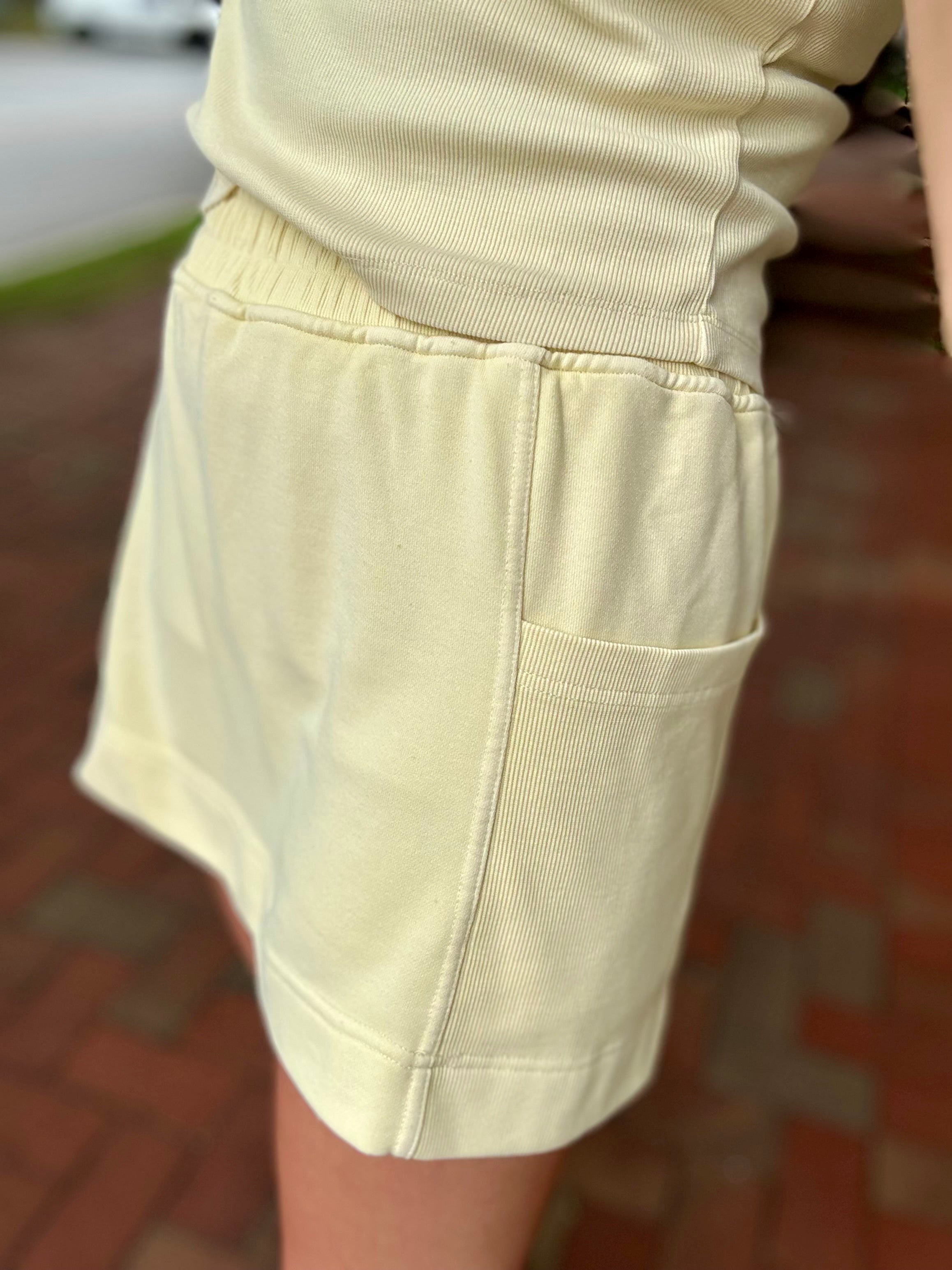 Lemon On My Mind Terry Cloth Skort