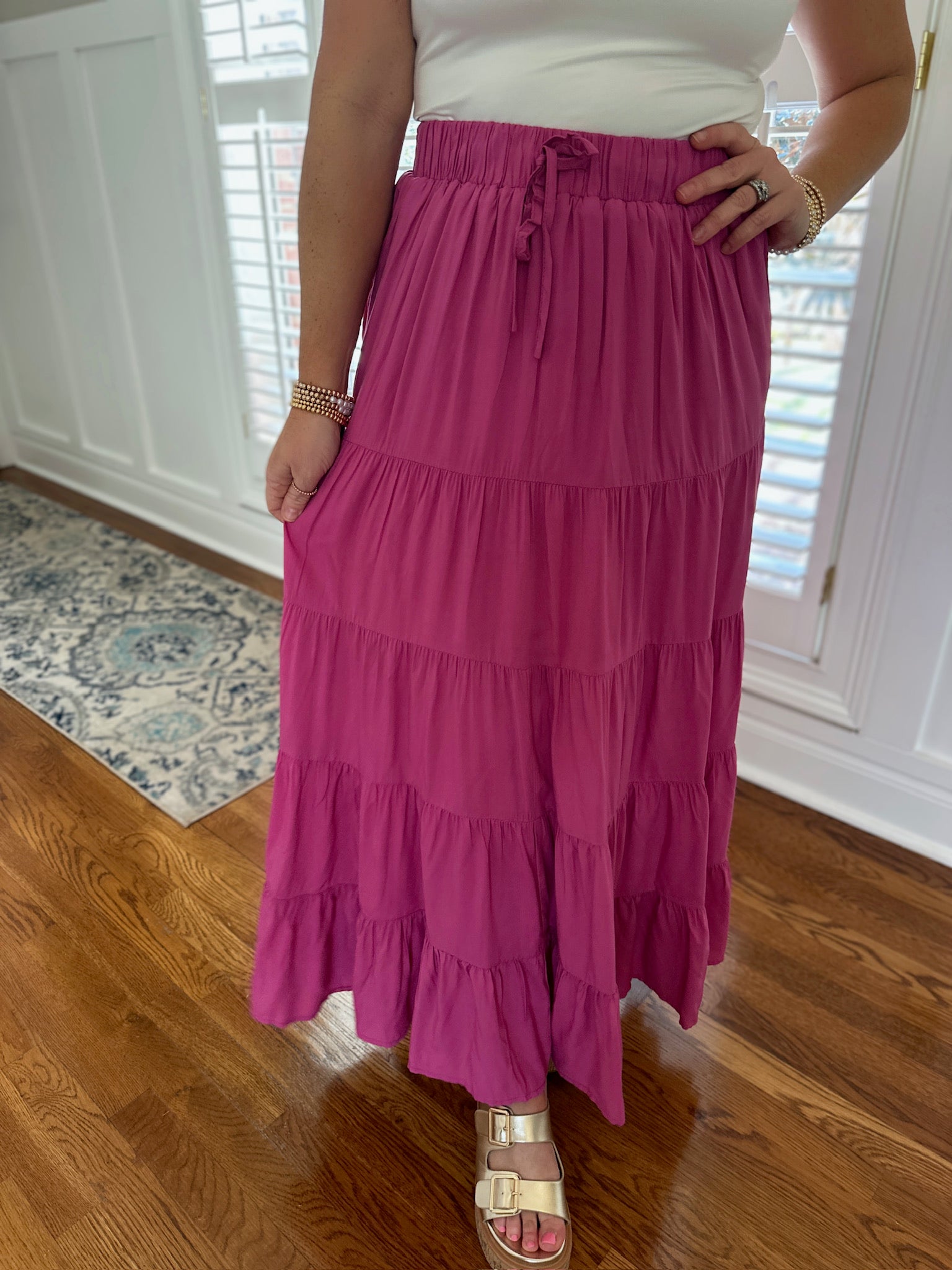 The Kind of Love Orchid Tiered Maxi Skirt