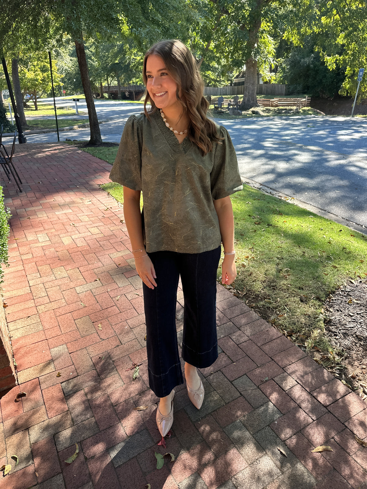 Meet Me There V Neck Blouse