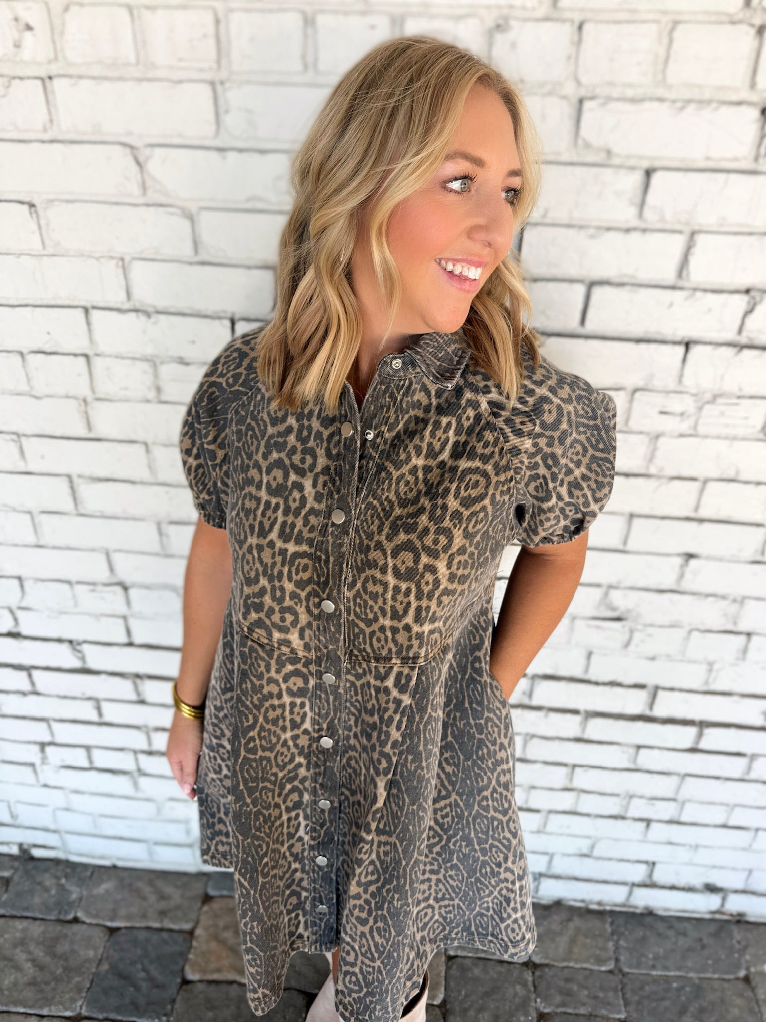 Lover for Cheetah Print Mini Dress