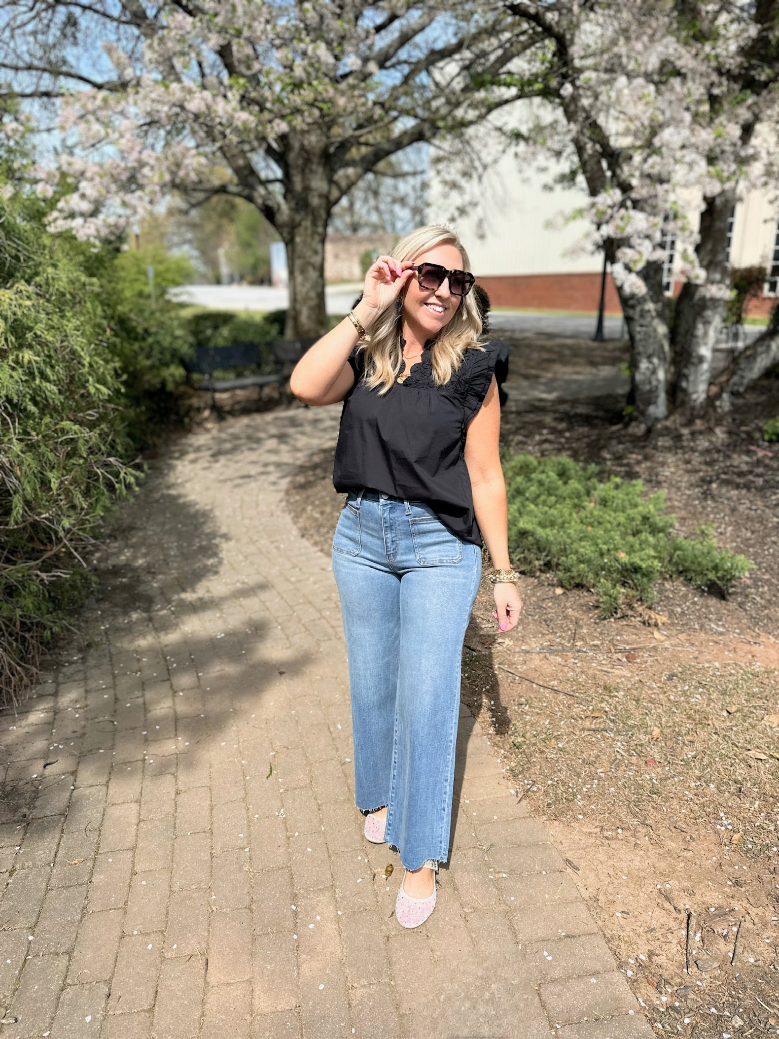 Talking to Jesus Flutter Sleeve Top