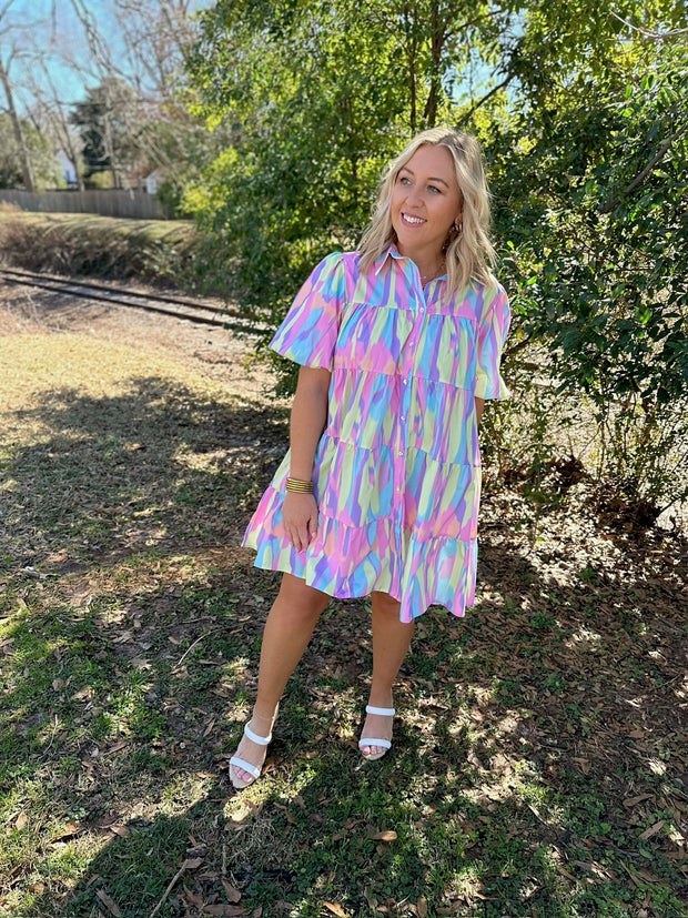 I Give You All Pastel Puff Sleeve Dress