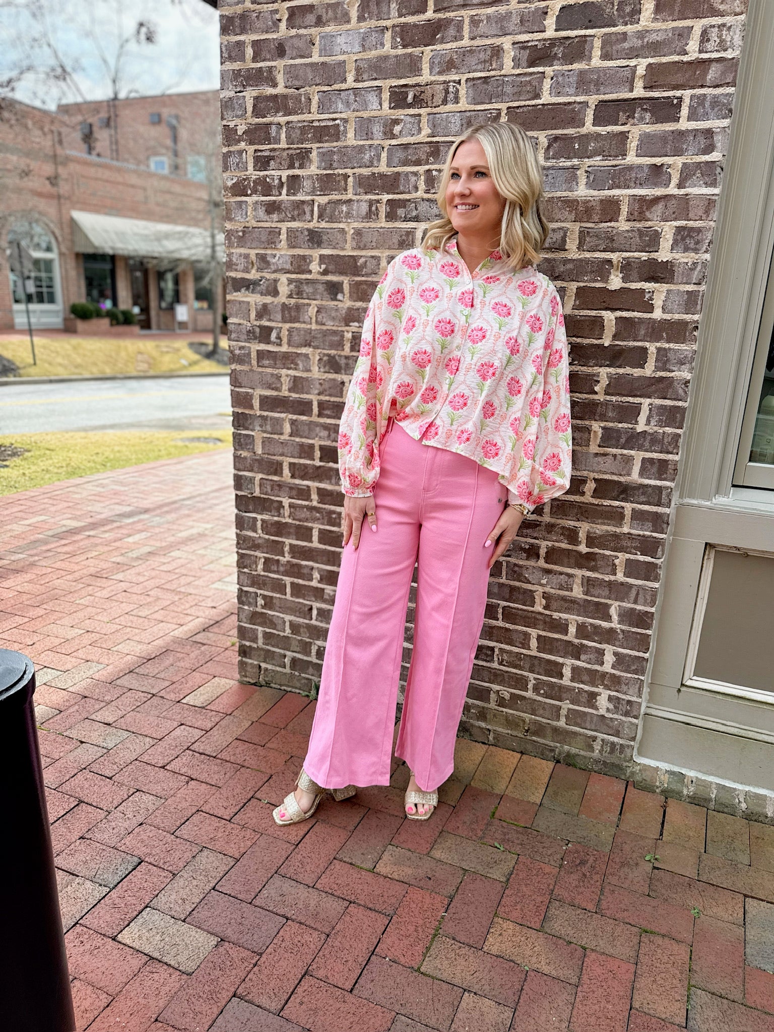 Dropping Hints Floral Blouse in Coral
