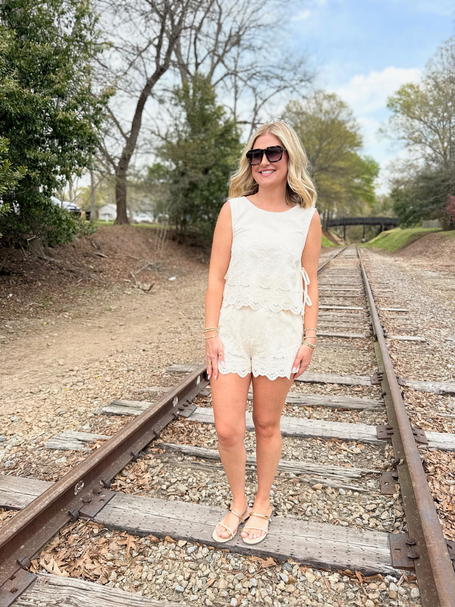 Be You Linen Embroidered Two Piece Set