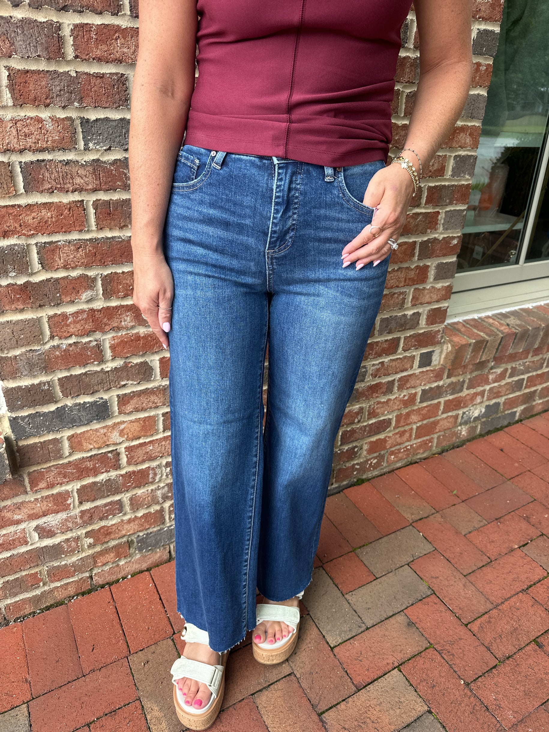 Ryleigh High Rise Crop Wide Leg Jeans