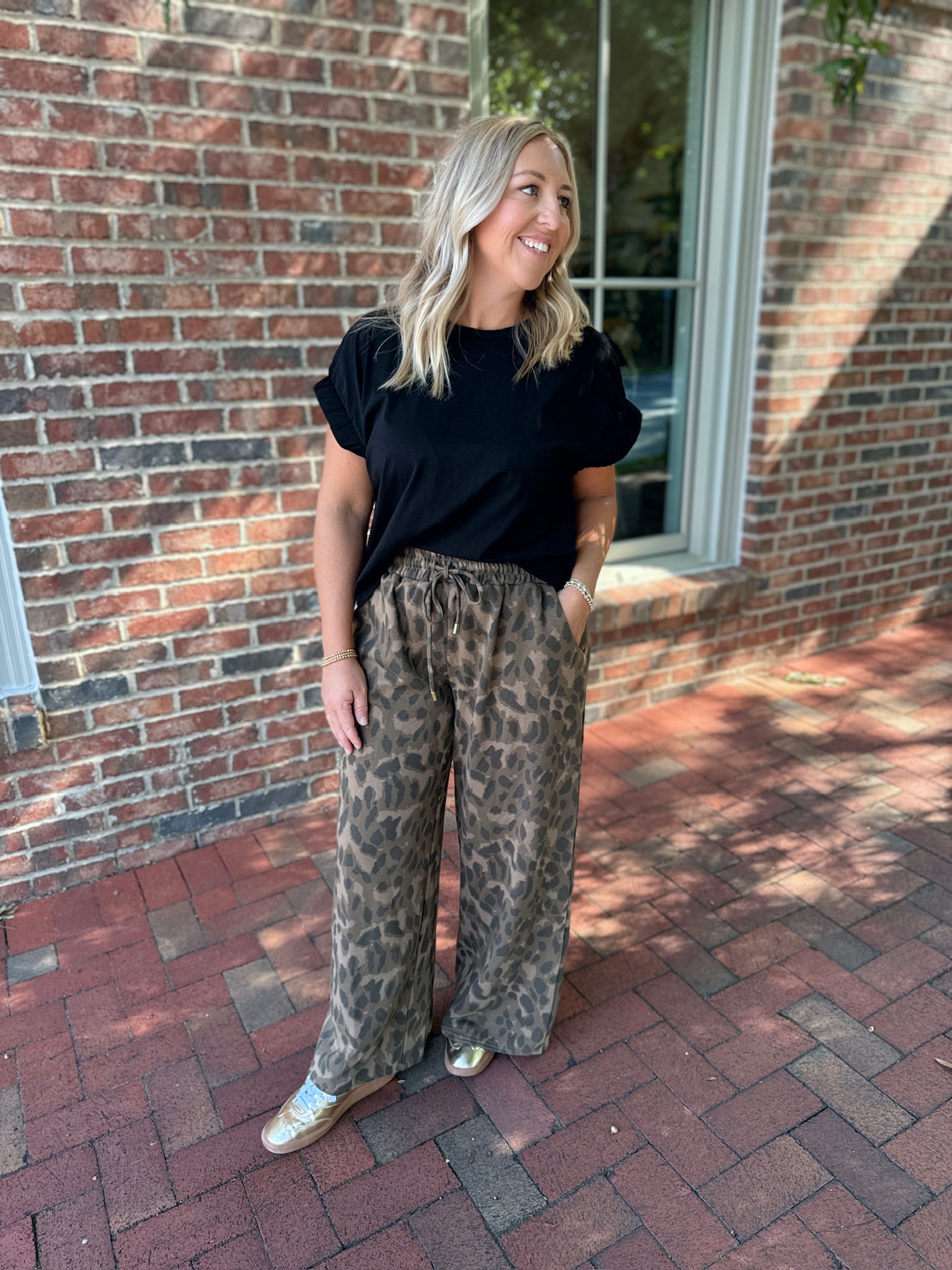 Love My Life Leopard Terry Pants