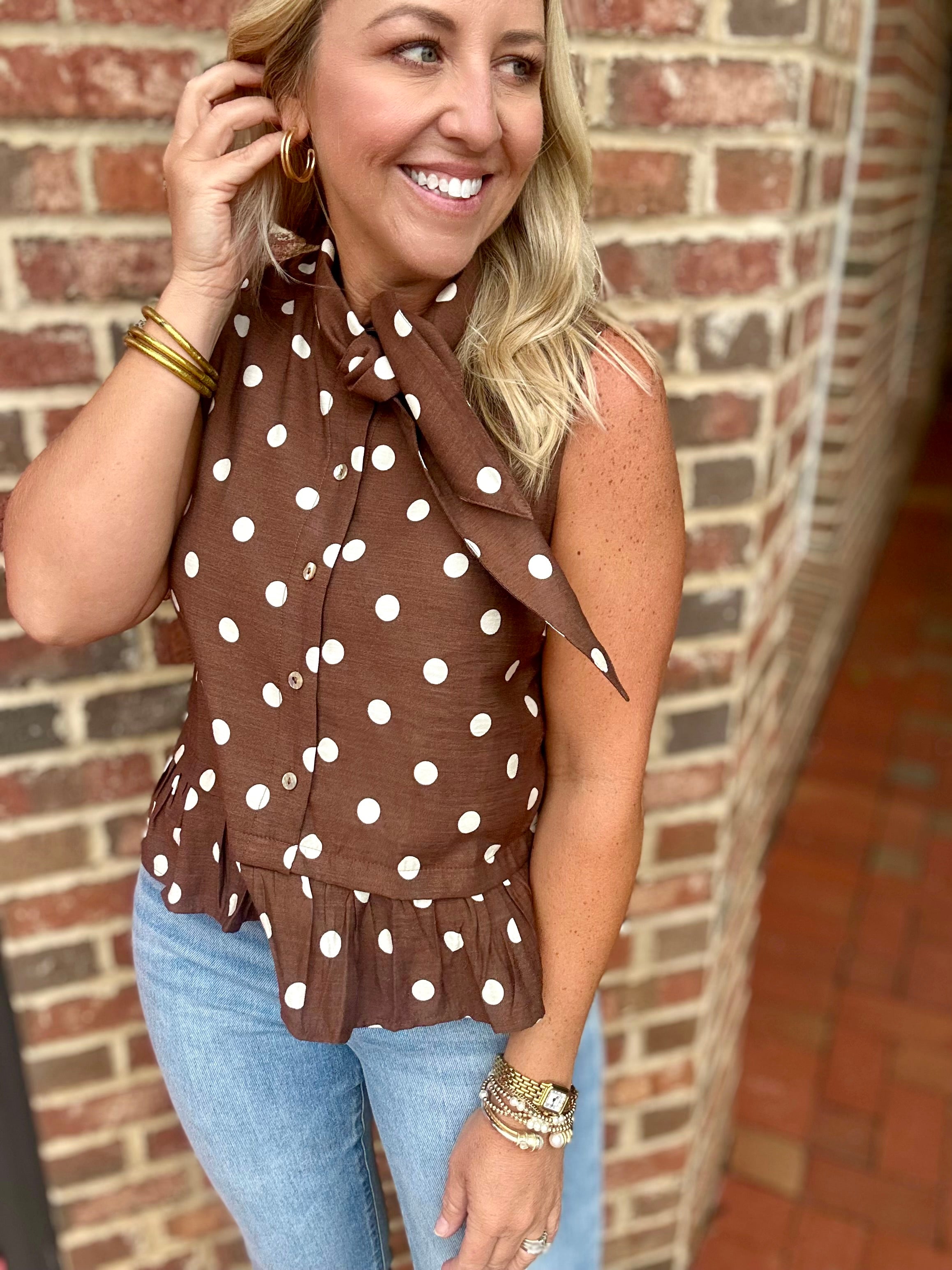 Fall Apart Polka Dot Tank Top