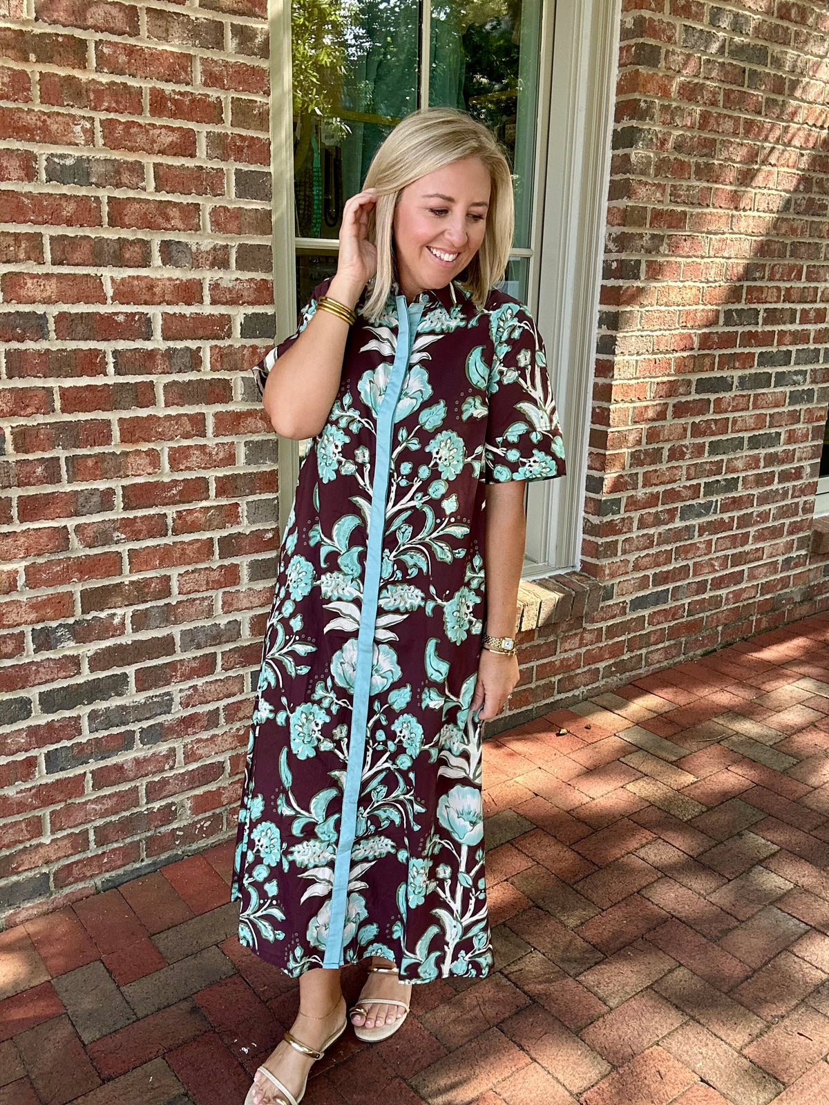 Fall Bloom Floral Midi Dress