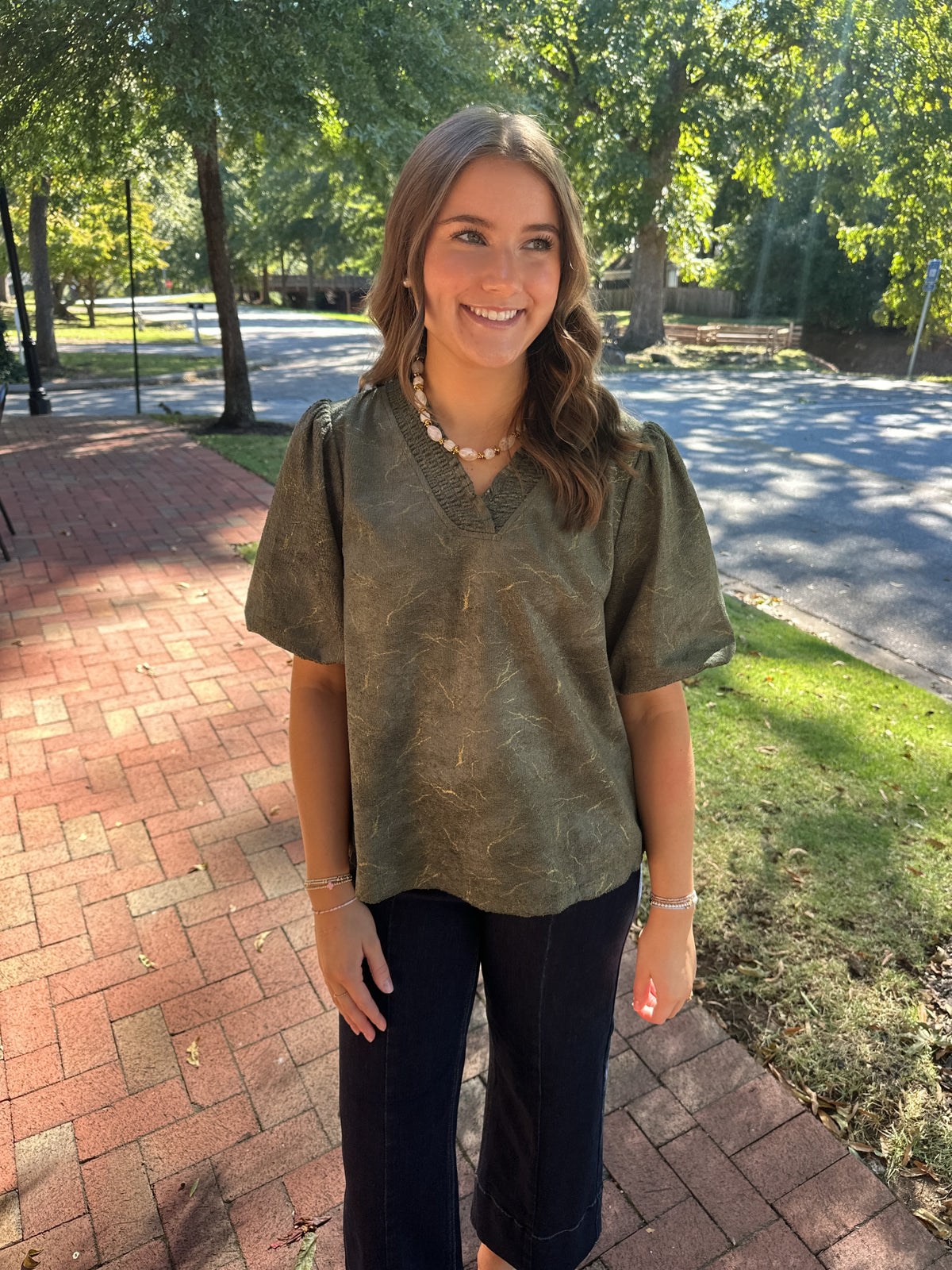 Meet Me There V Neck Blouse