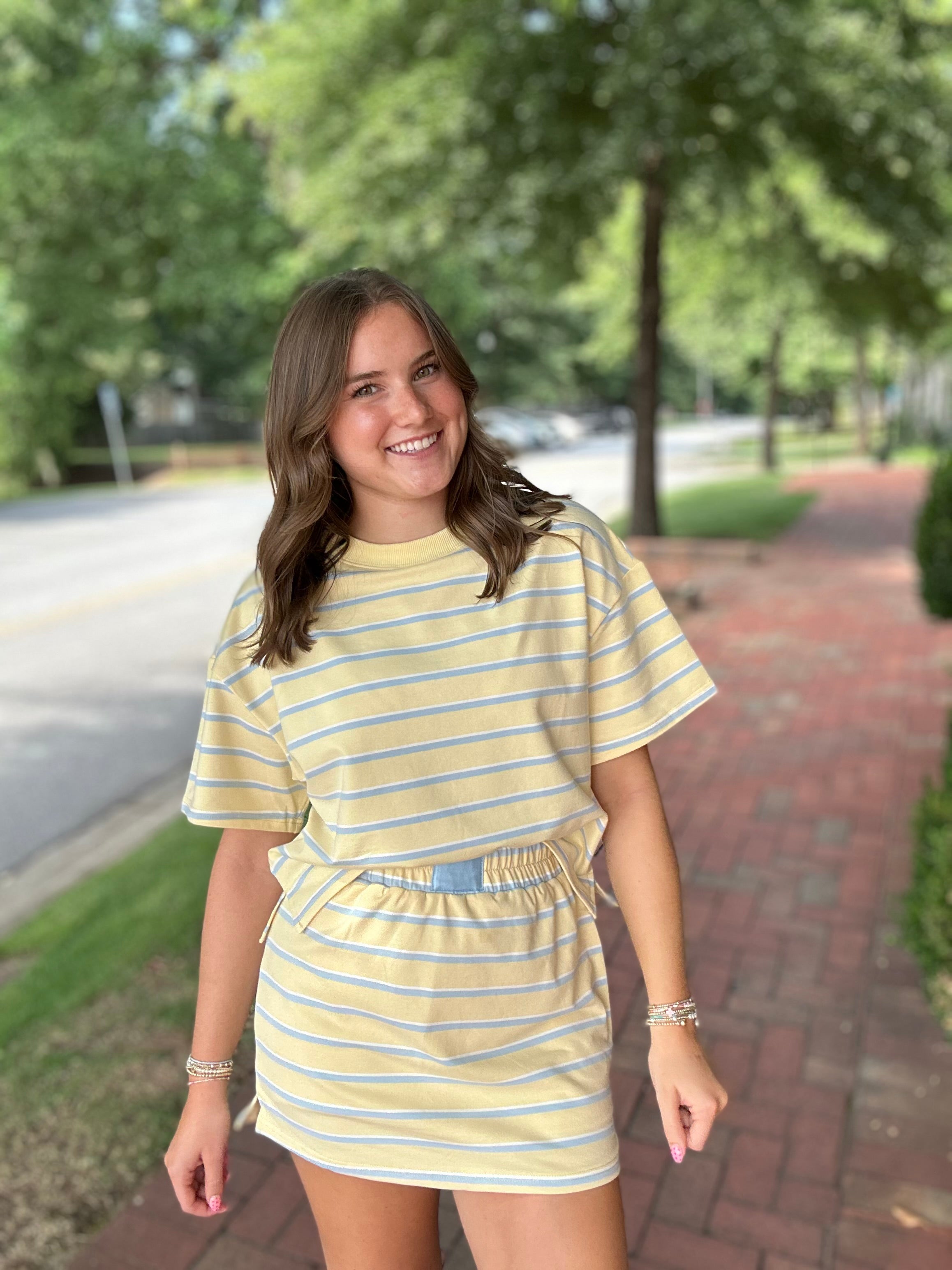 Vacay Lounge Striped Two Piece Set