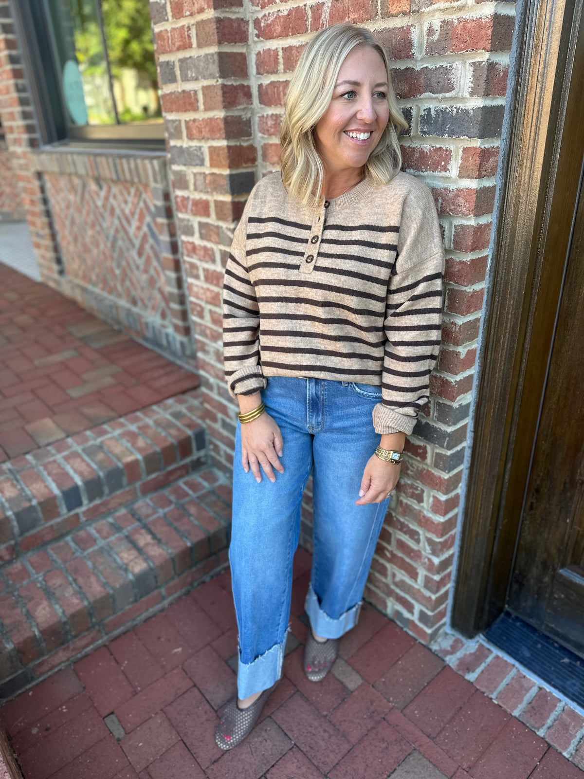 Just My Type Striped Sweater Top