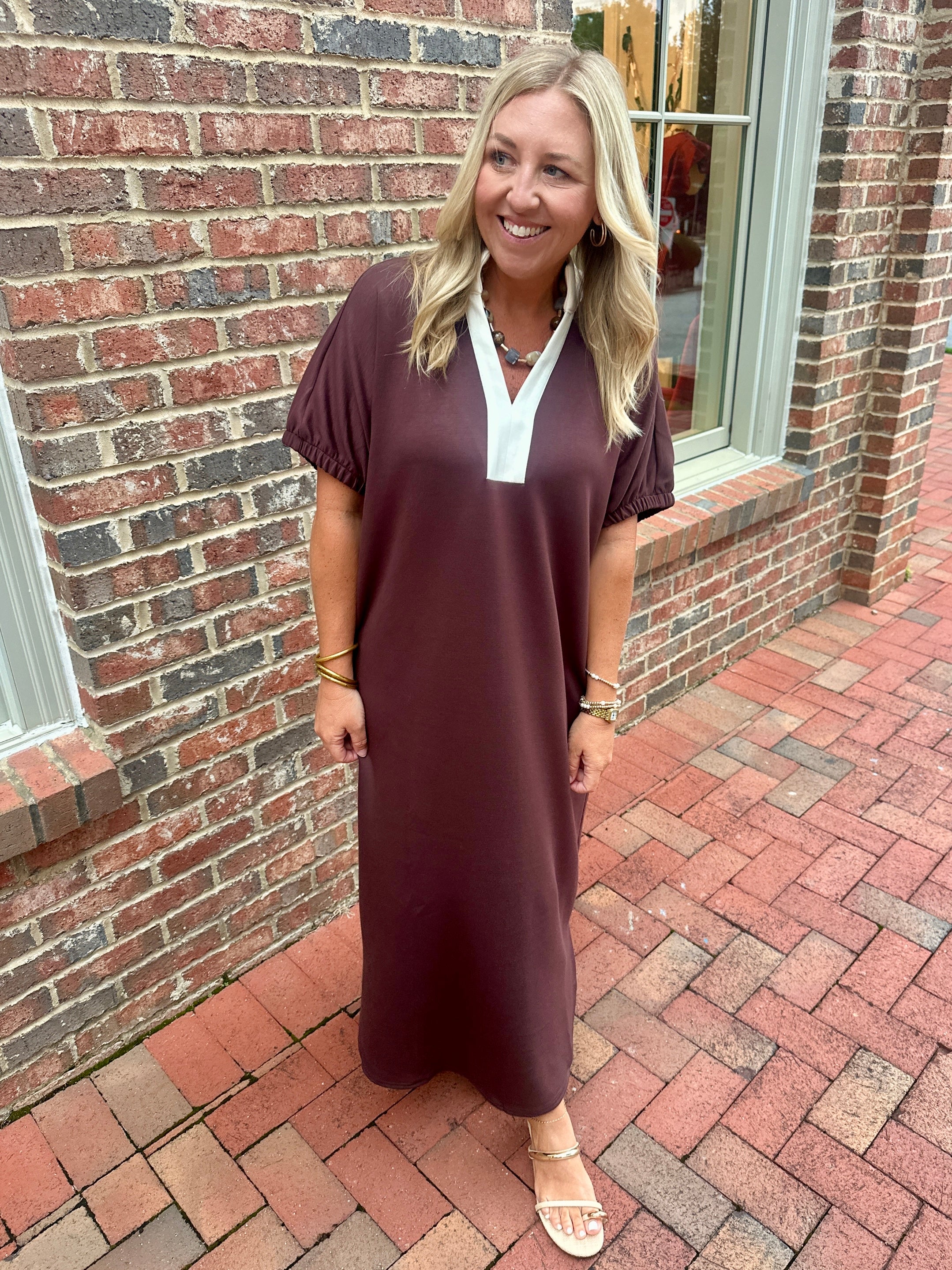 Put It On Collared Maxi Dress