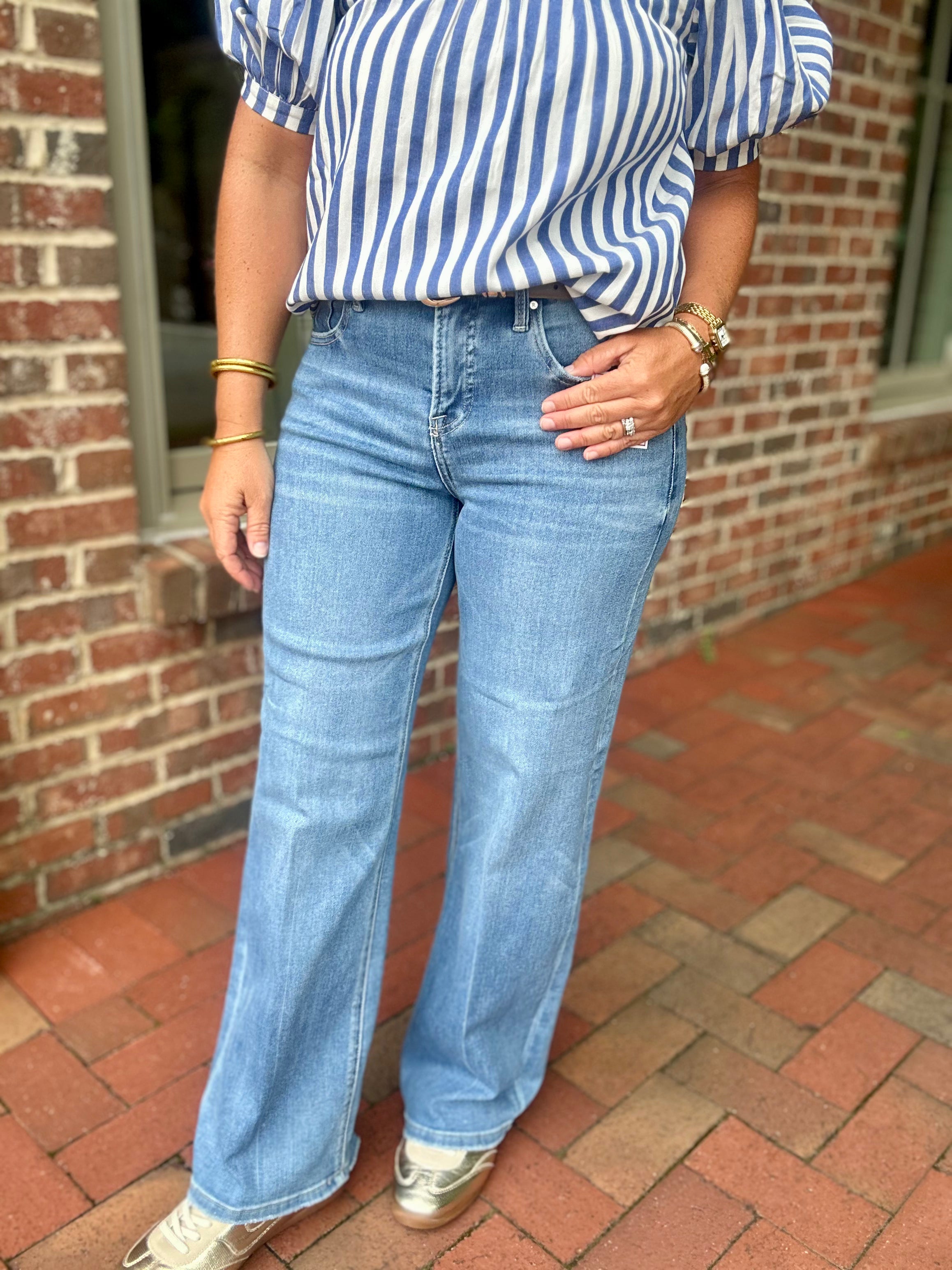 The Tara High Rise Straight Leg Jeans