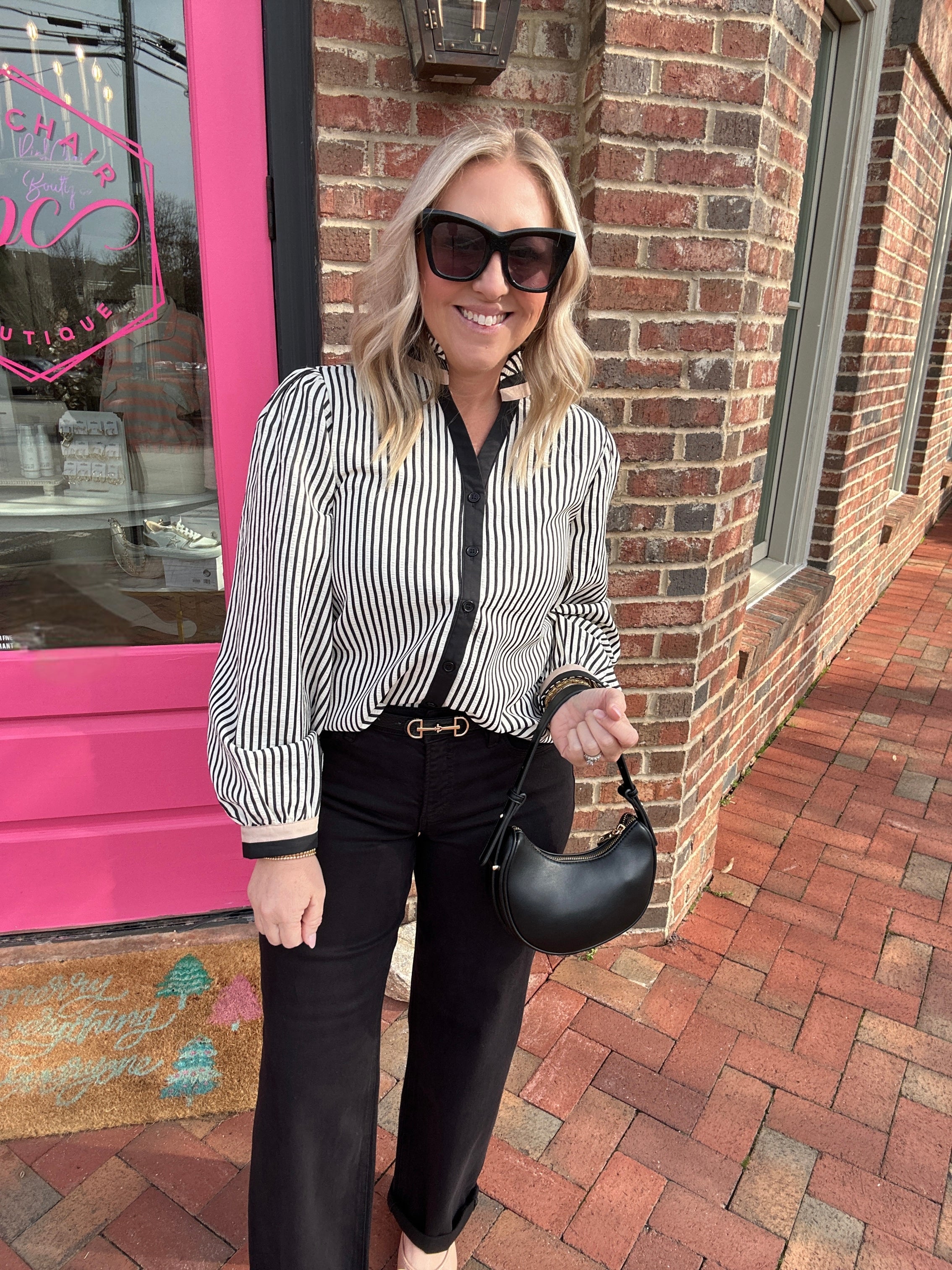 Lights Go Down Striped Top