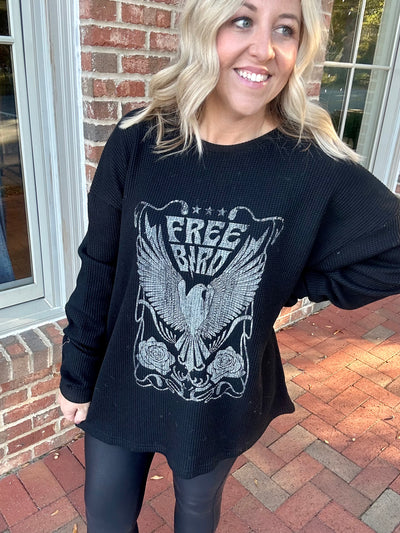 Free Bird Vintage Thermal Pull Over