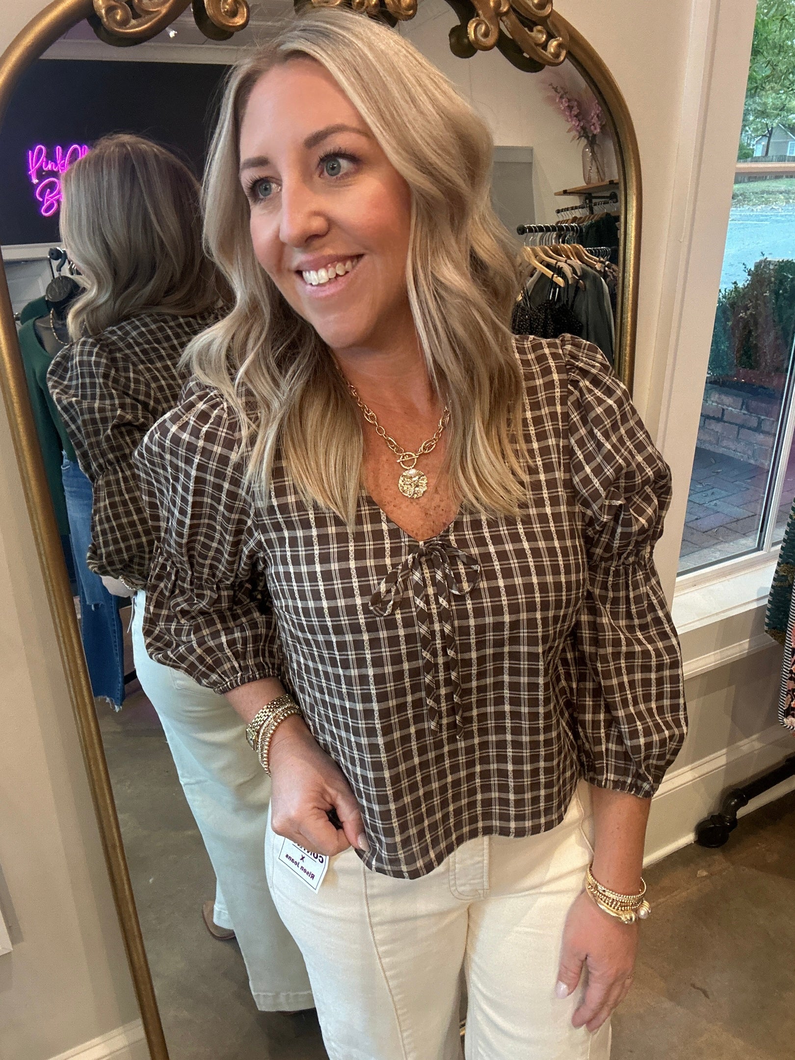 What’s Been On Your Mind Plaid Top