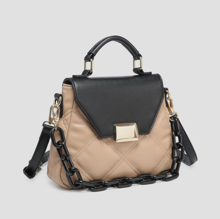 Ollie Quilted Crossbody with Chain