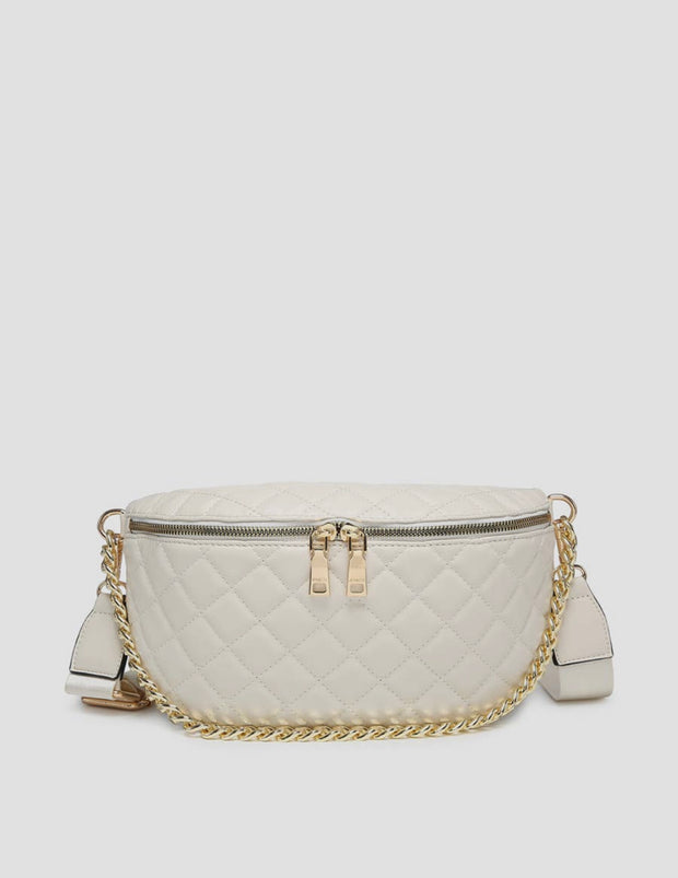 Sylvie Quilted Belt Bag with Chain Strap