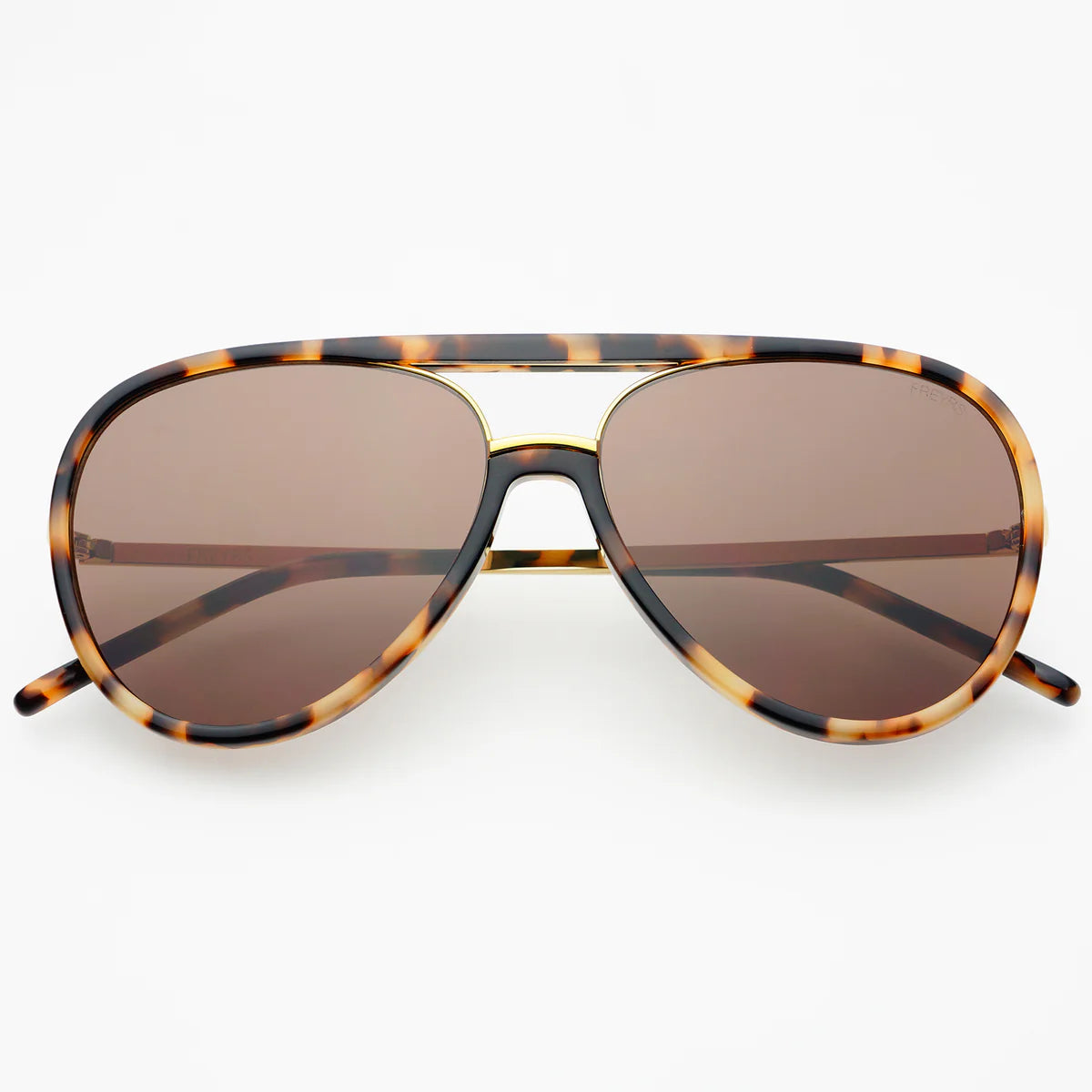 Shay Aviator Sunglasses- Milky Tortoise/Brown