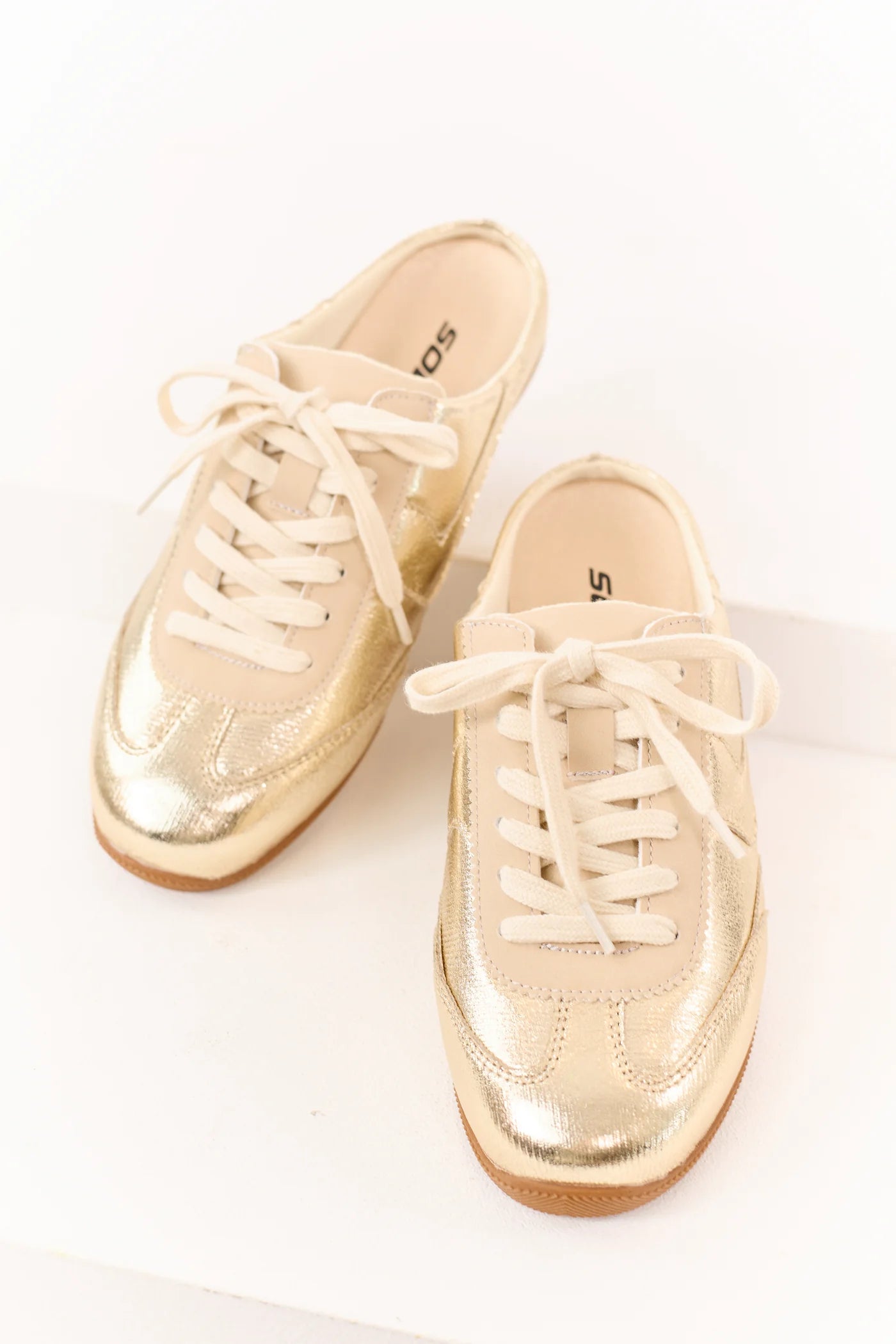 Mackay Gold Slide On Sneakers