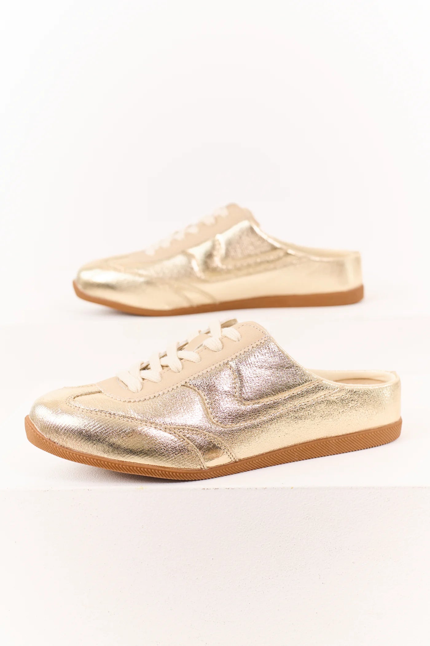 Mackay Gold Slide On Sneakers