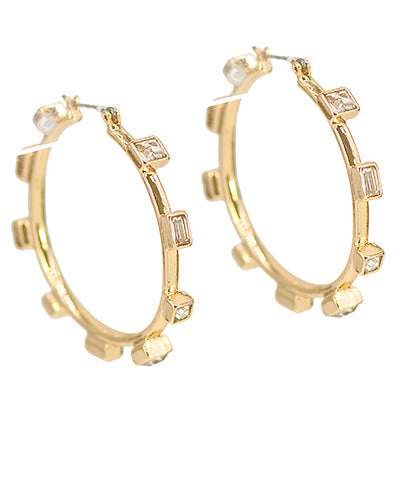 Station Square Stone Metal Hoops