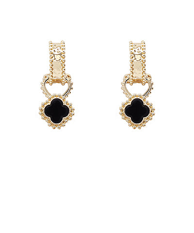 Black Clover Dangle Earring