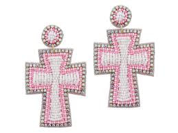 Cross Beaded Earrings